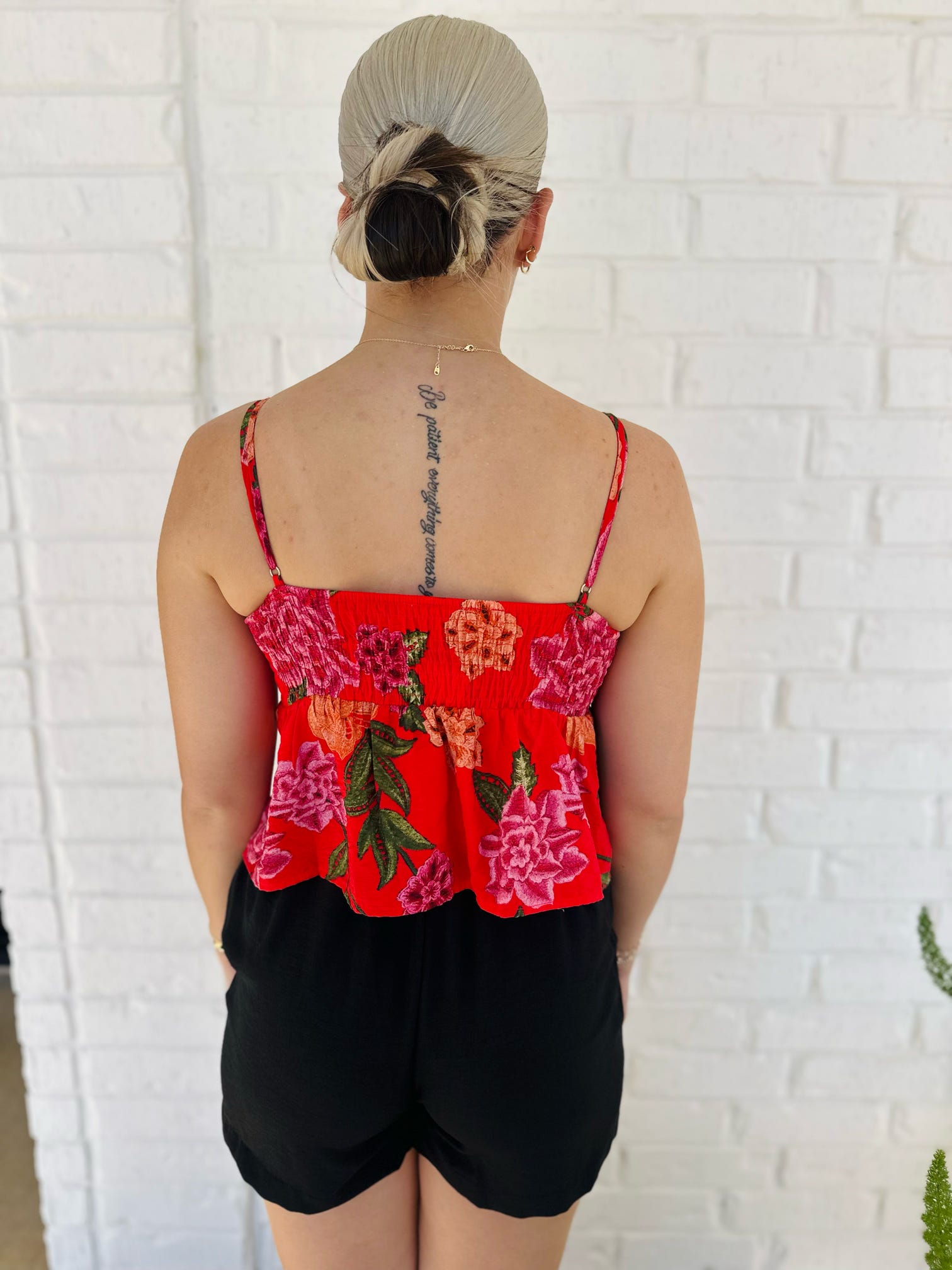 Island Glow Flowy Tank With Bow Tie