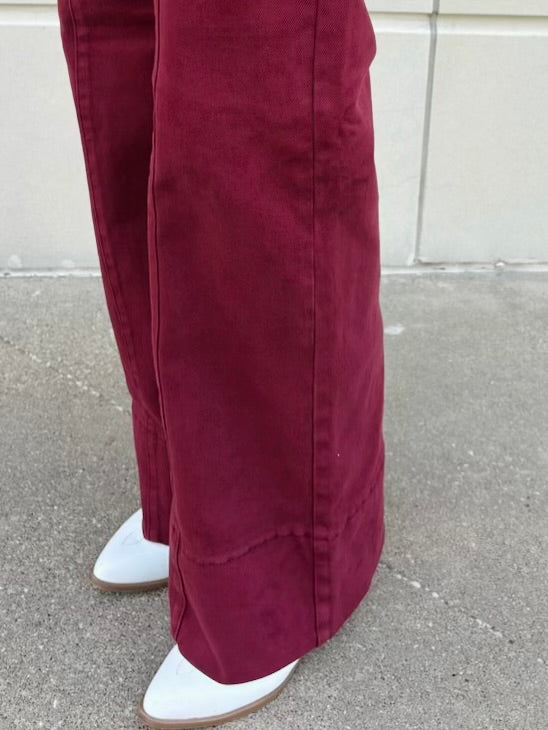 Risen Velma Mid Rise Wide Leg Trouser Jeans