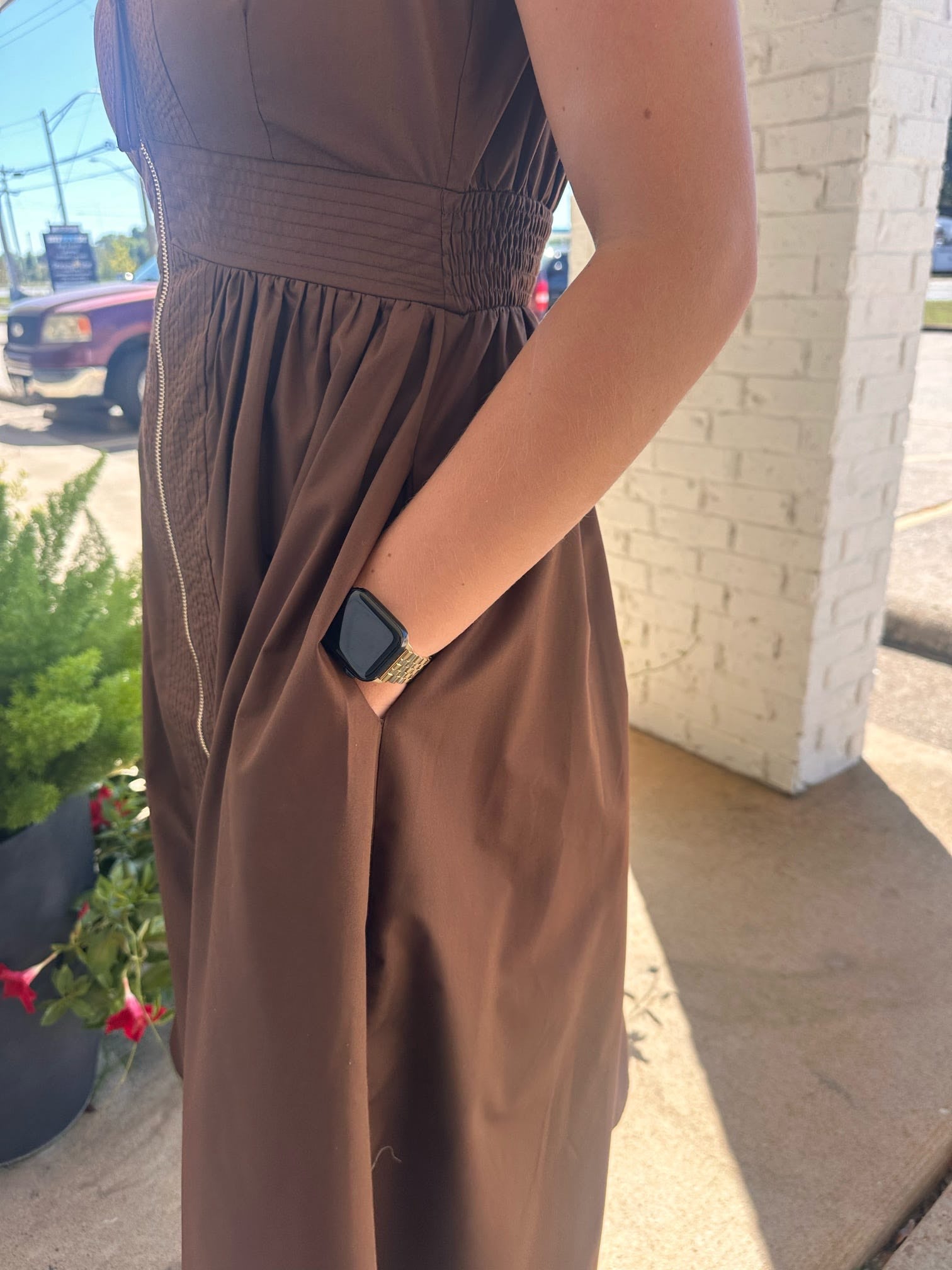 Jessica 2.0 Zip Up Midi Dress