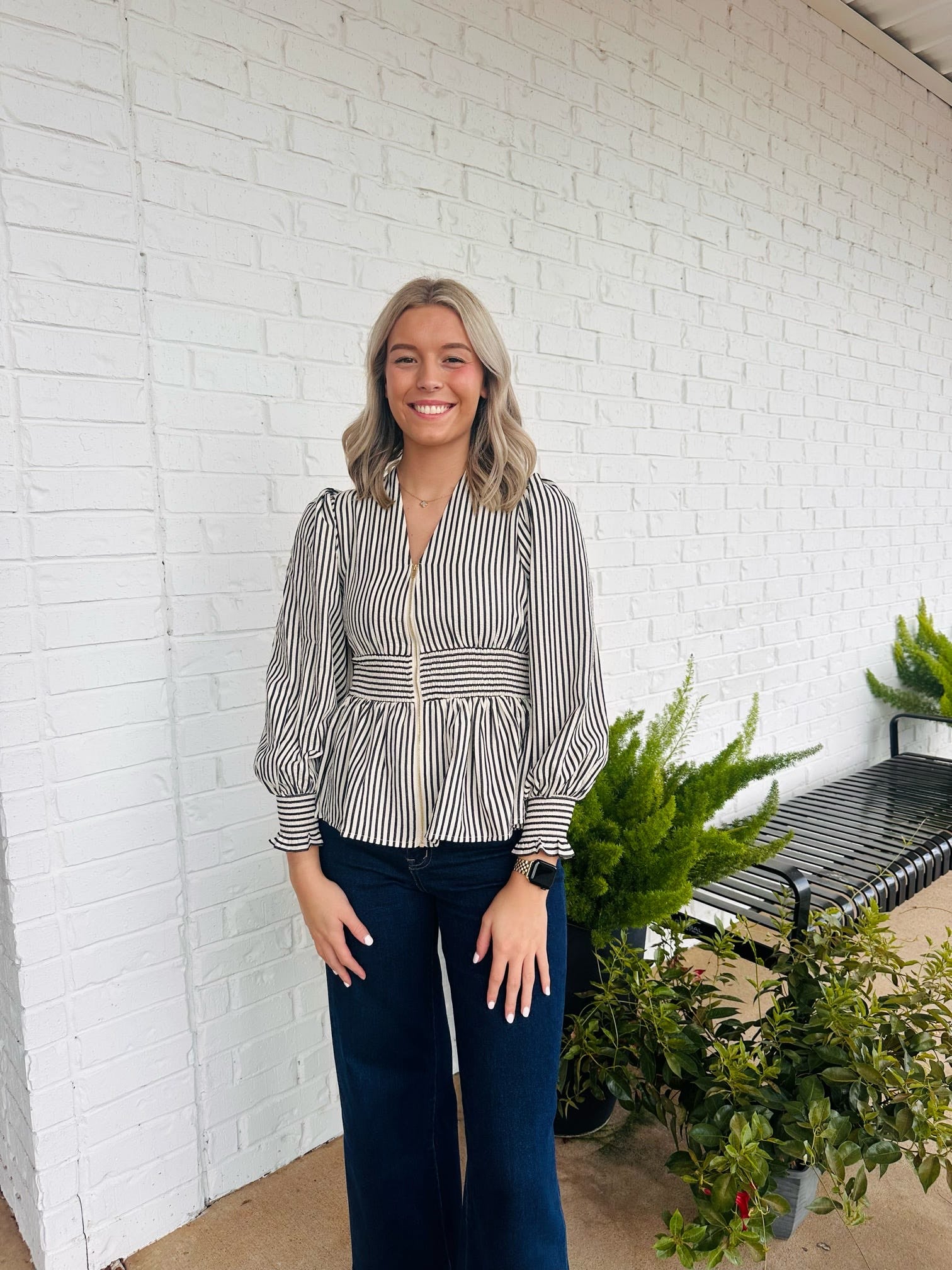 Caylee Zip Up Blouse