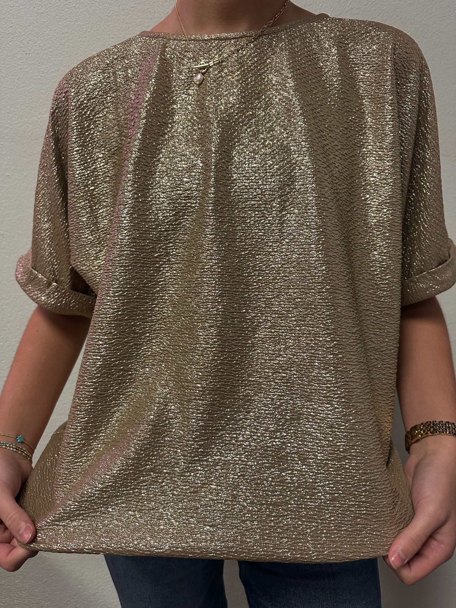 Shiny Oversized Top