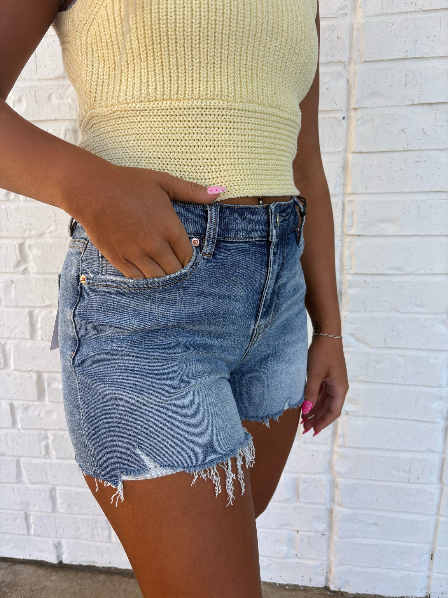 Mica High Rise Cutt Off Shorts
