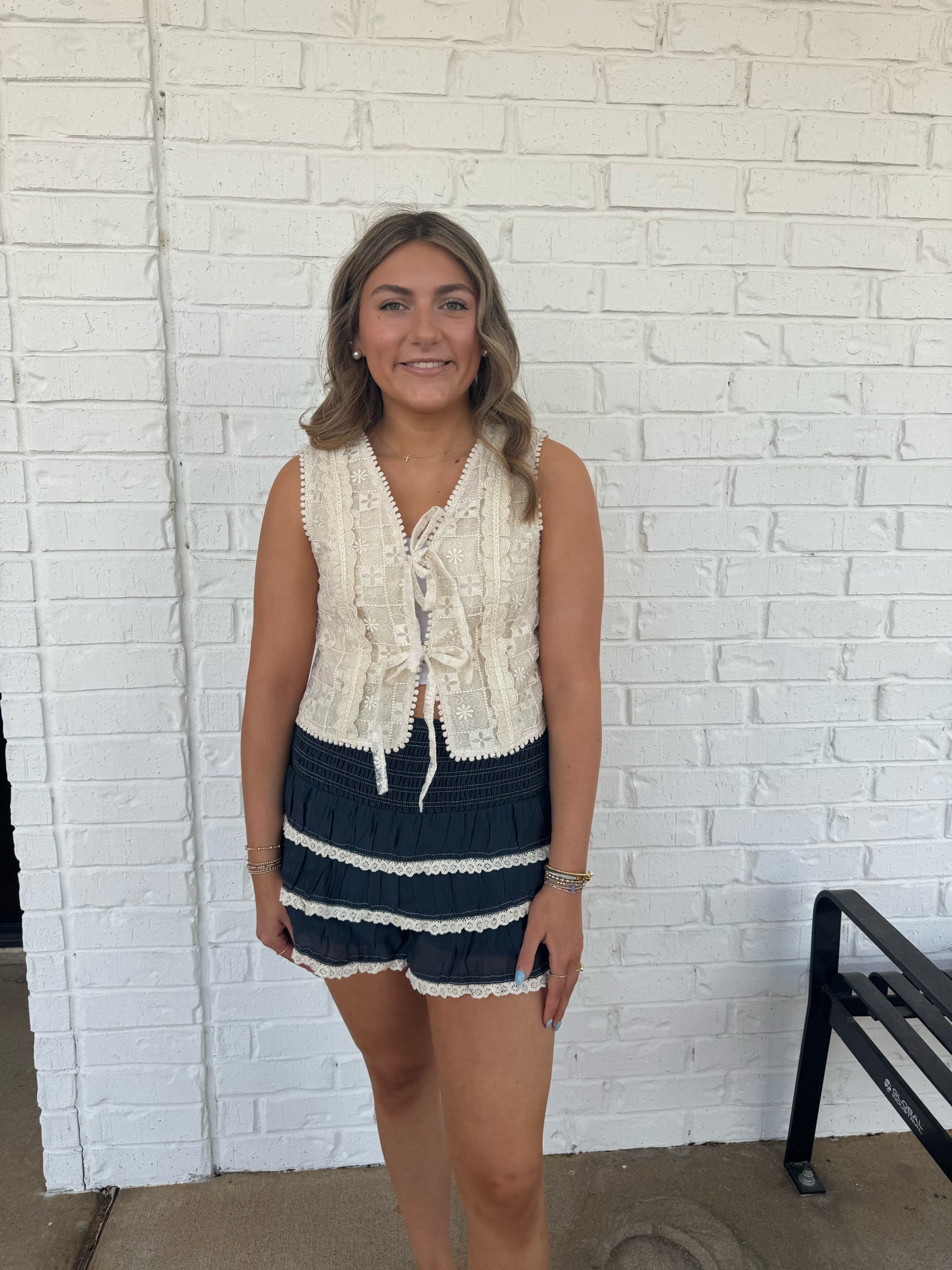 Lace Eyelet Vest