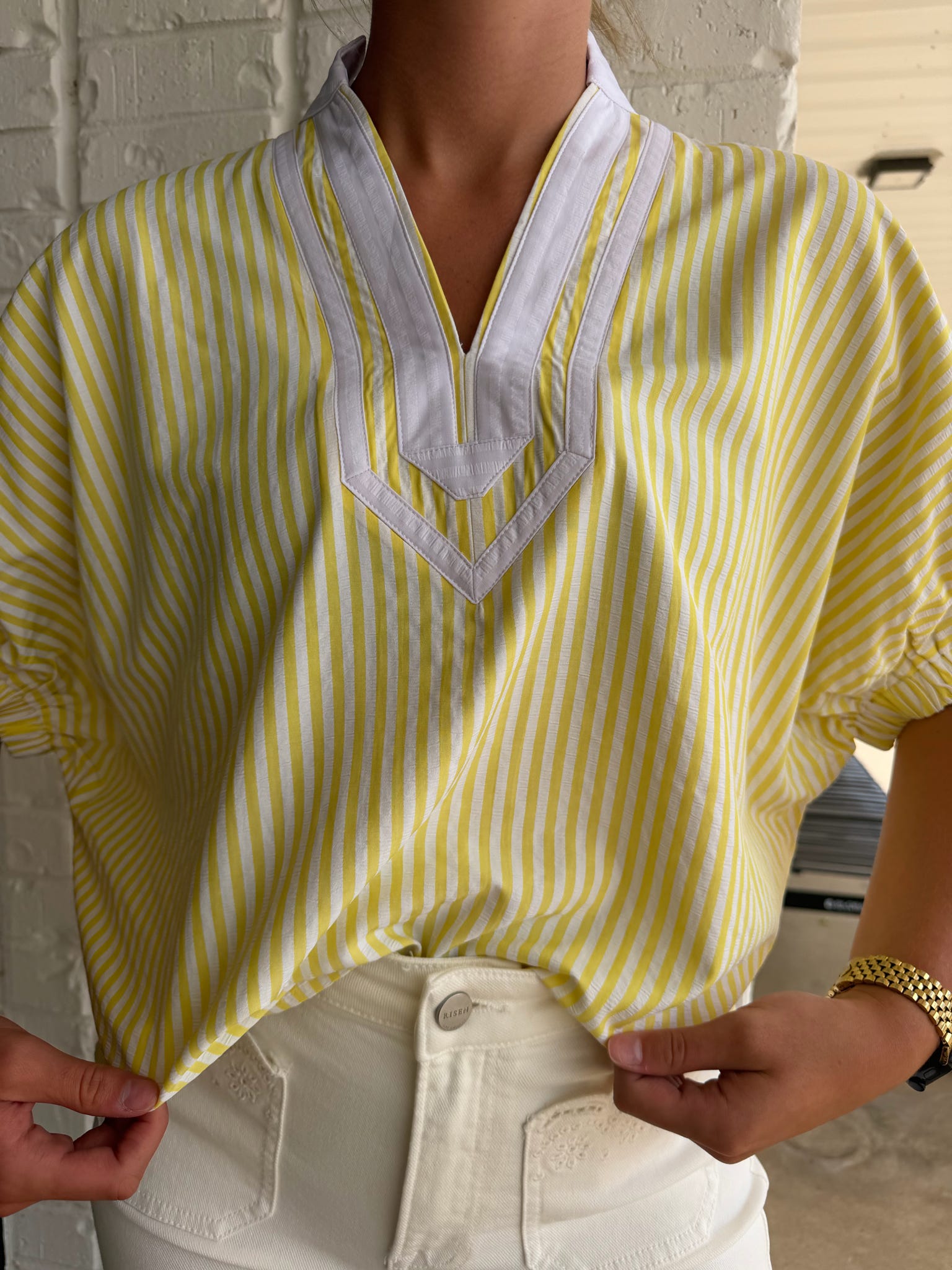 Entro Mini V Neck Dress Top