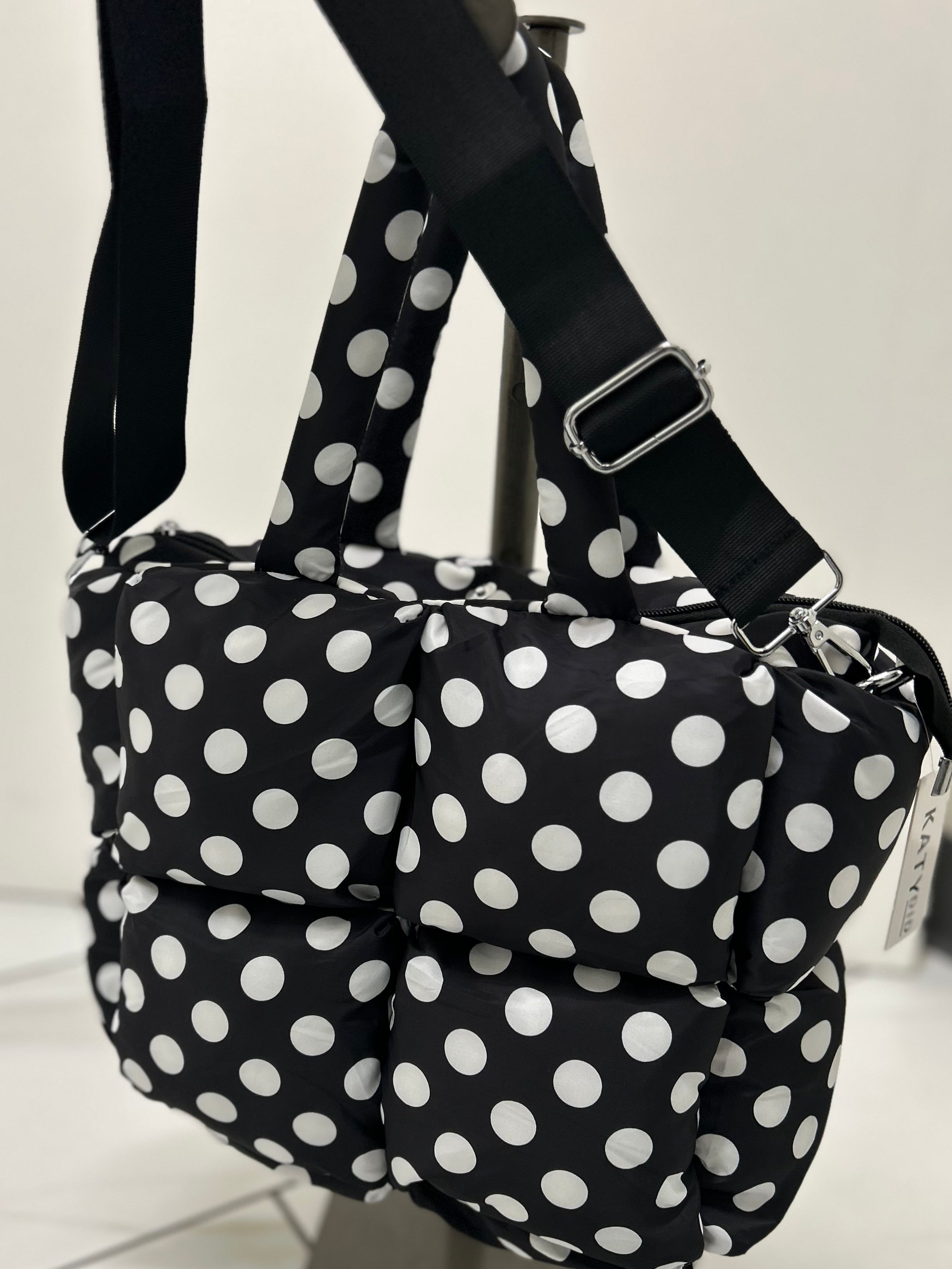 Polka Dot Mini Puffer Bag
