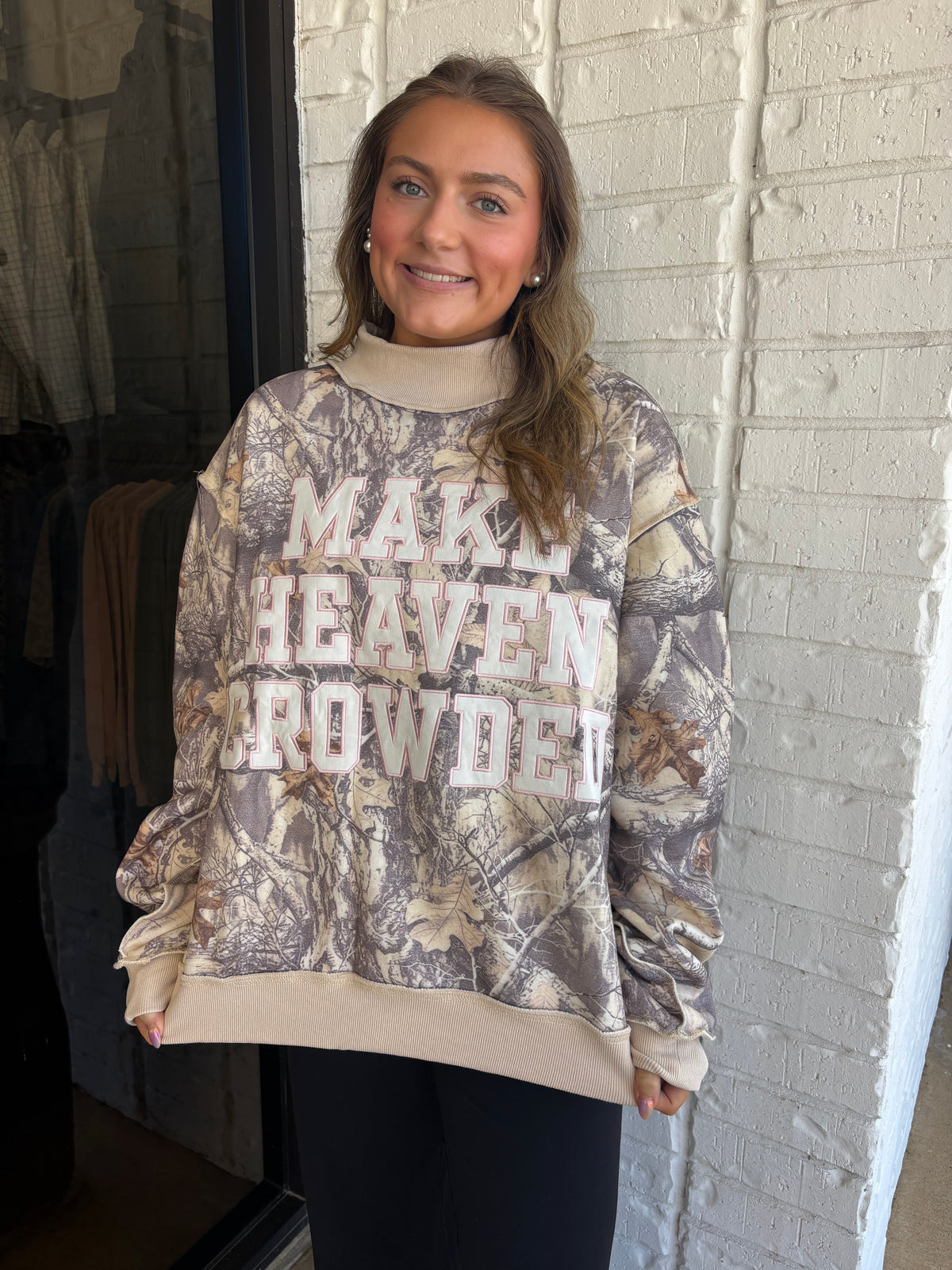 Camo Make Heaven Crowded Mock Neck