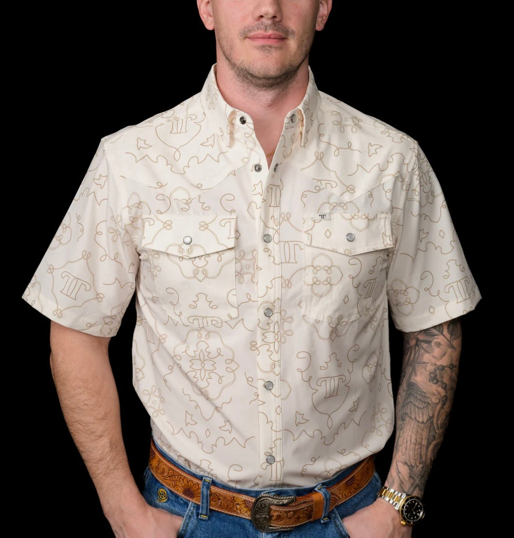 Ferrell Short Sleeve Printed Pearl Snap