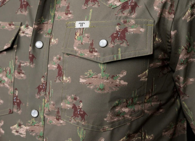 Ferrell Short Sleeve Printed Pearl Snap