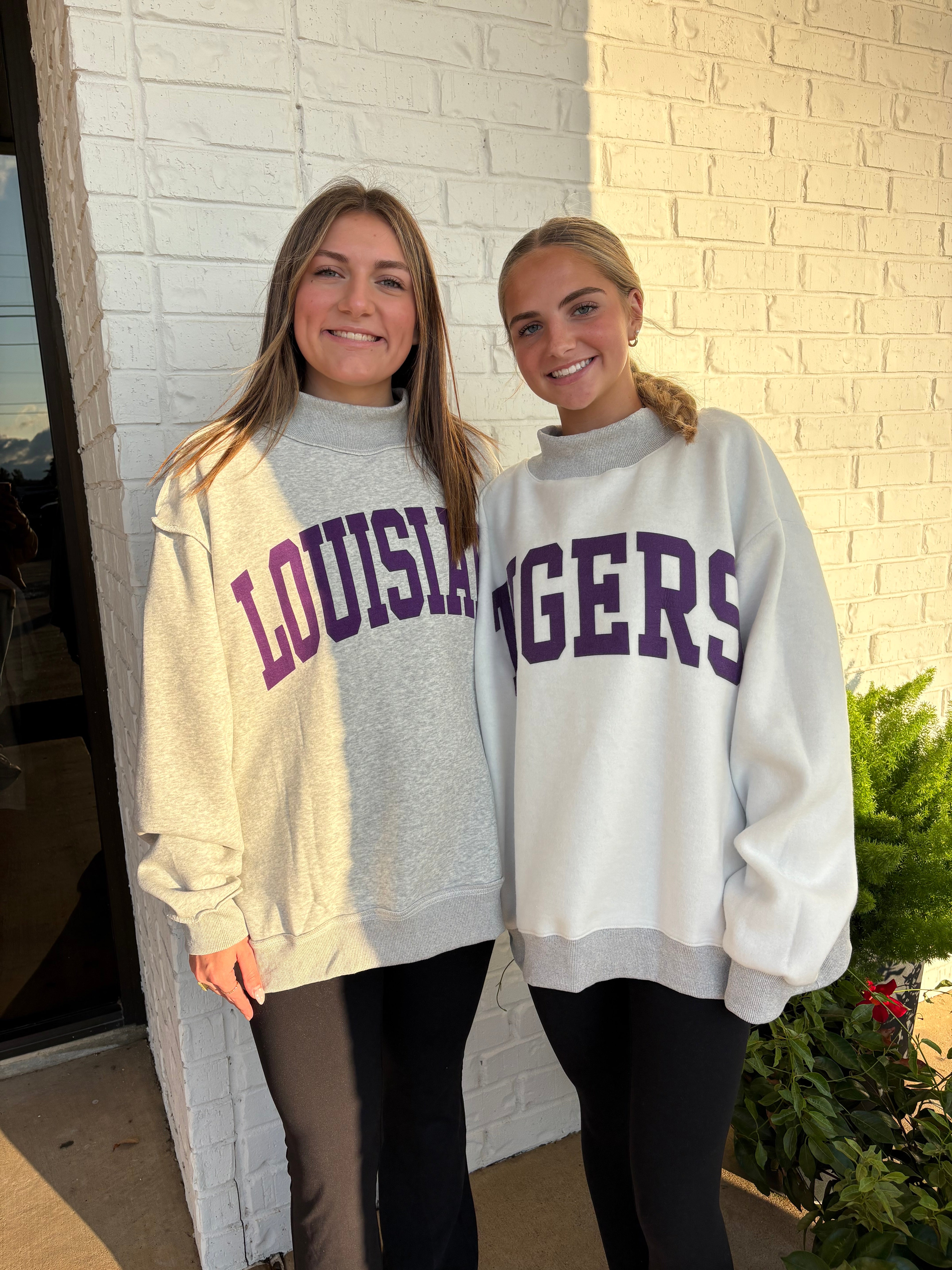 Oversized Reverse Mock Neck Sweatshirt