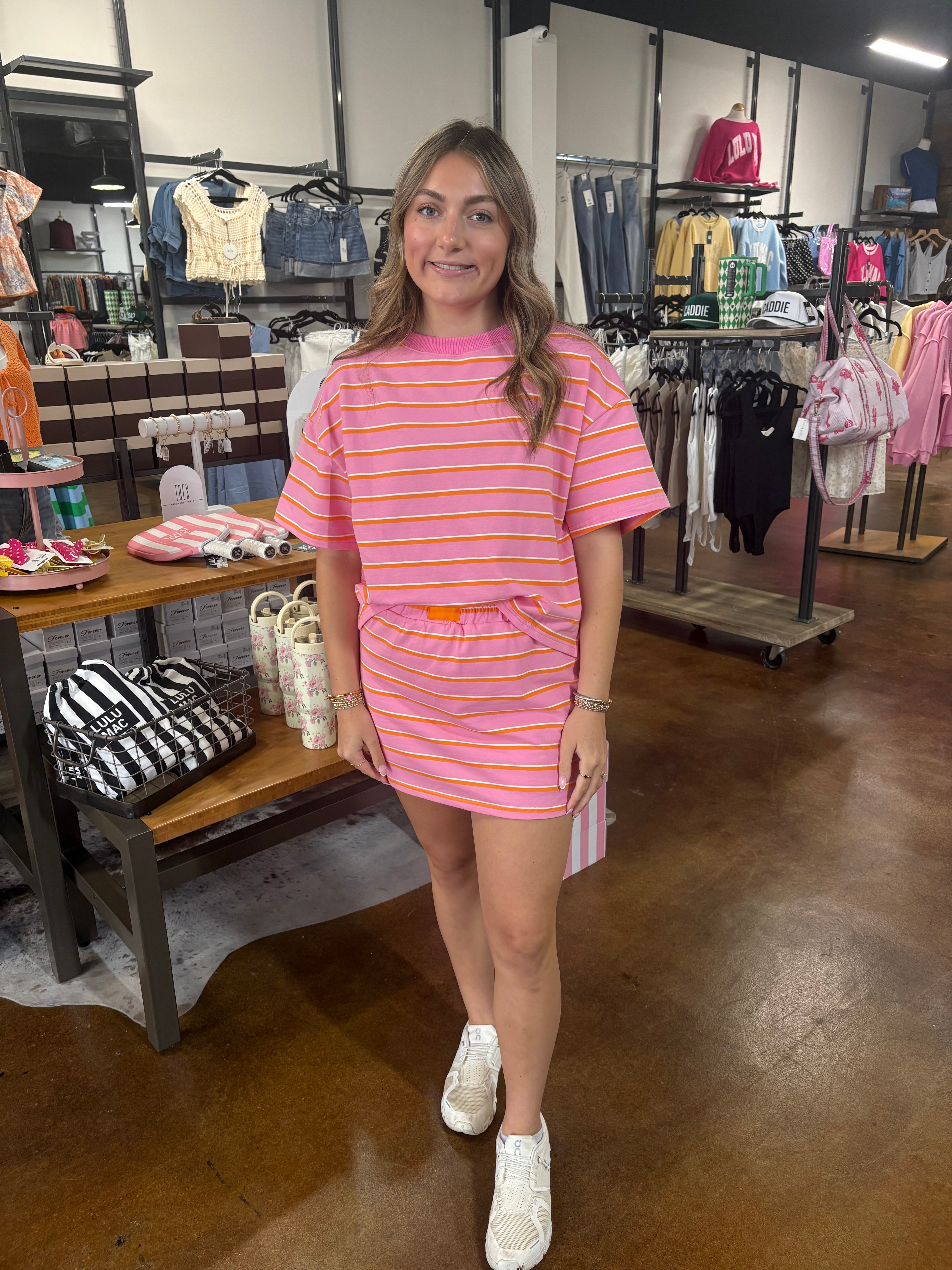 Striped Skort Set