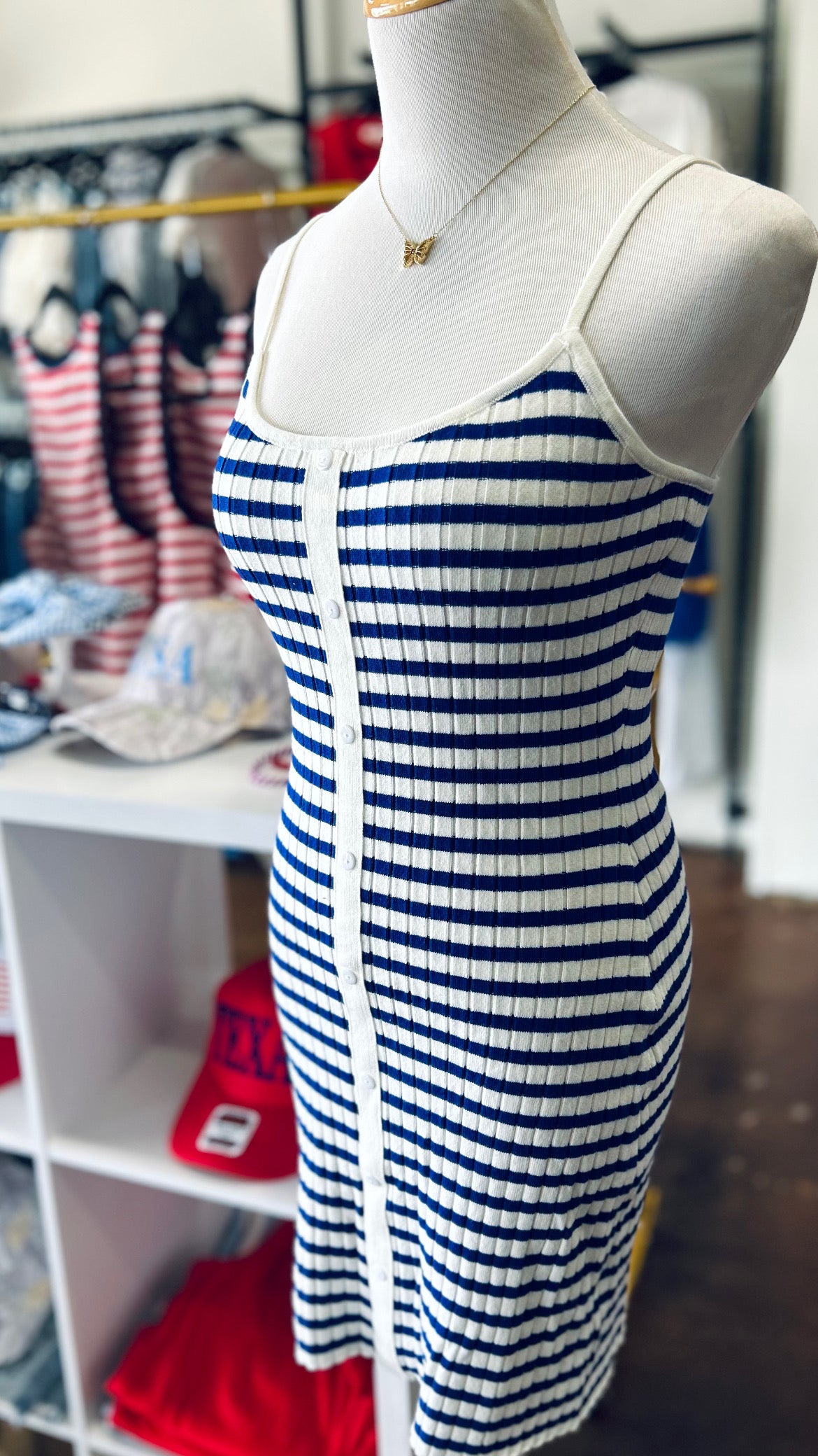 Carolina Adjustable Strap Mini Sweater Dress