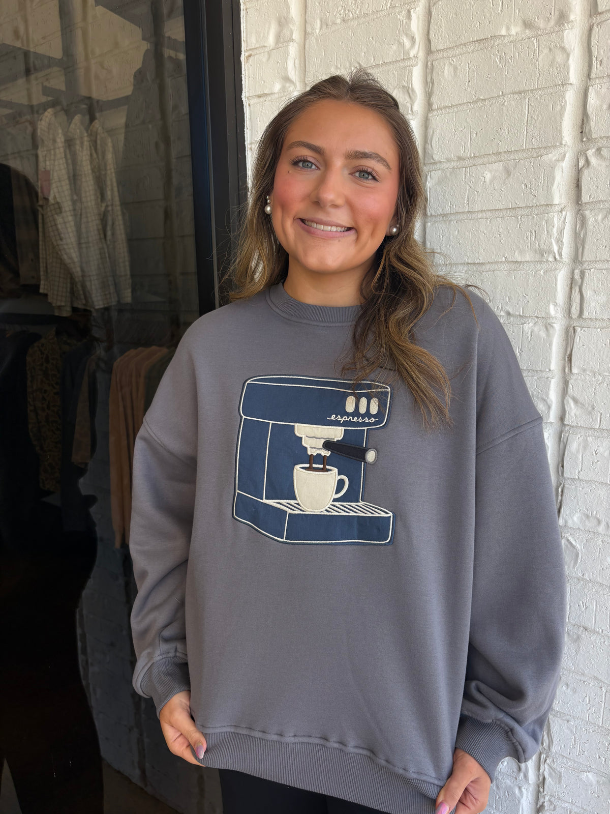 Coffee Machine Patch Sweatshirt