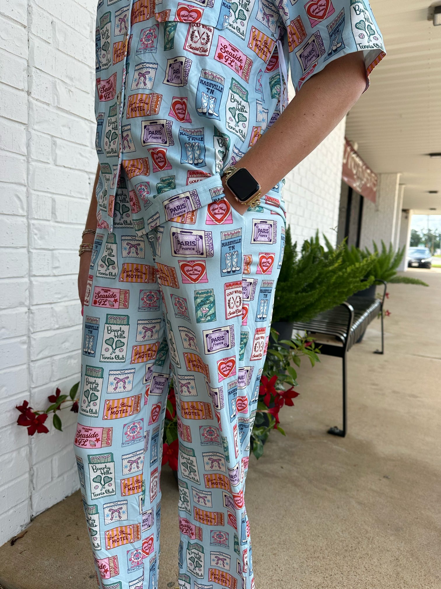 Traveling Matchbook Pajama Pants Set