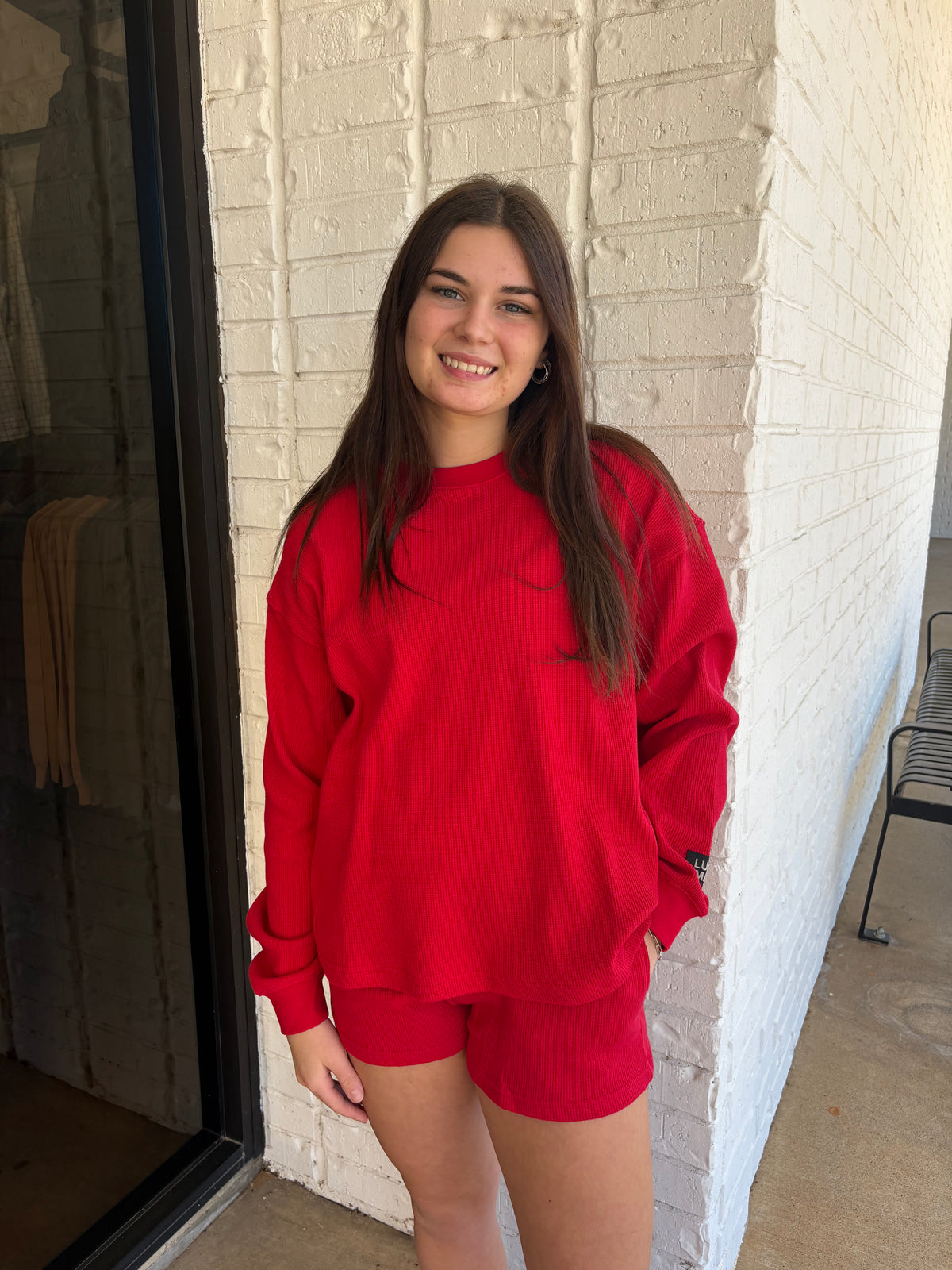 Lulu Mac Waffle Longsleeve Top
