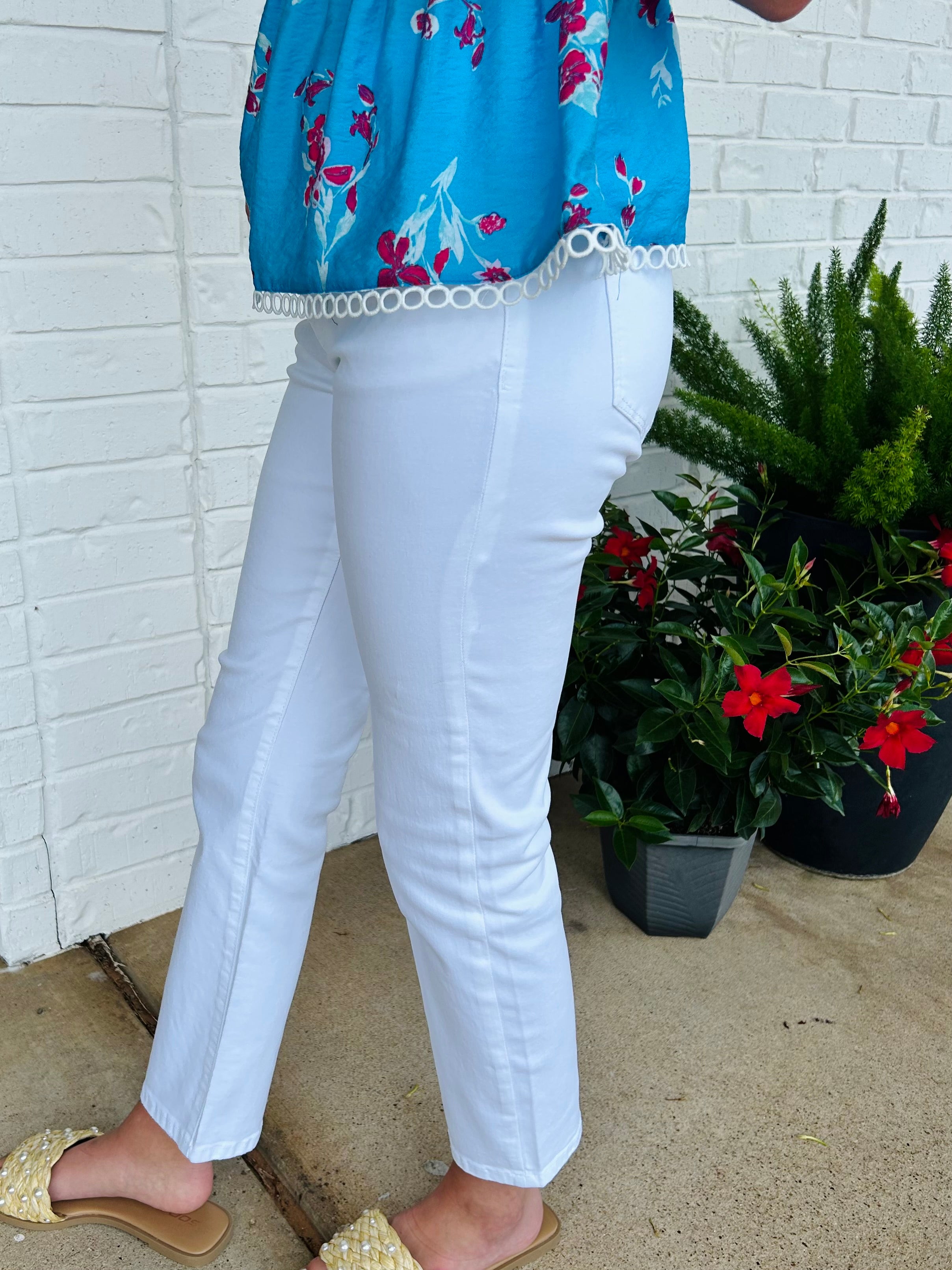 Bianca Mid Rise Ankle Straight Jeans