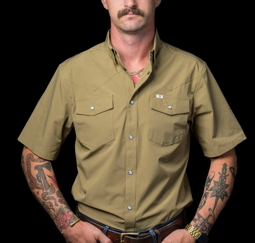 Ferrell Solid Short Sleeve Pearl Snap