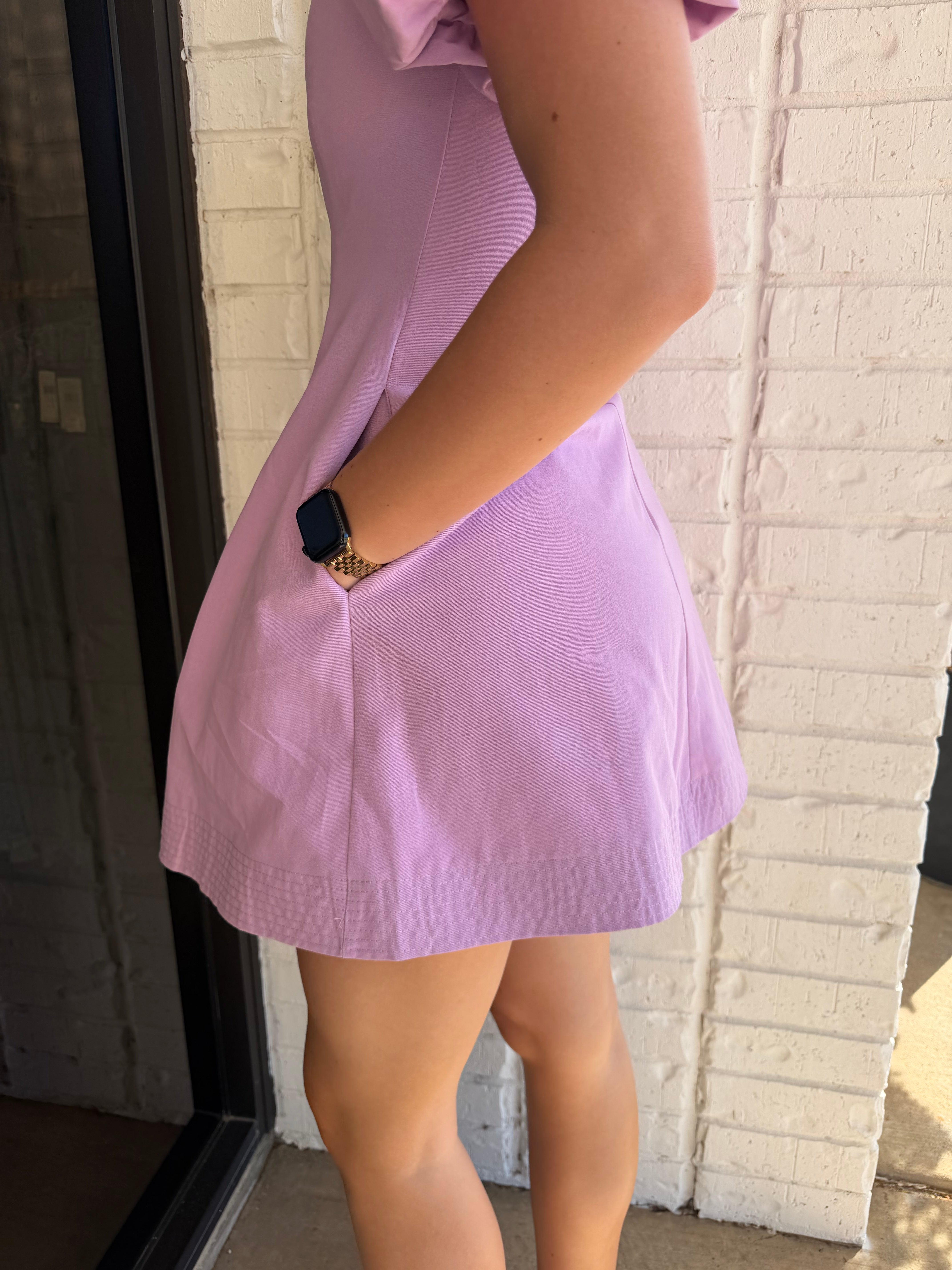 Voluminous Puff Sleeves Button Down Dress