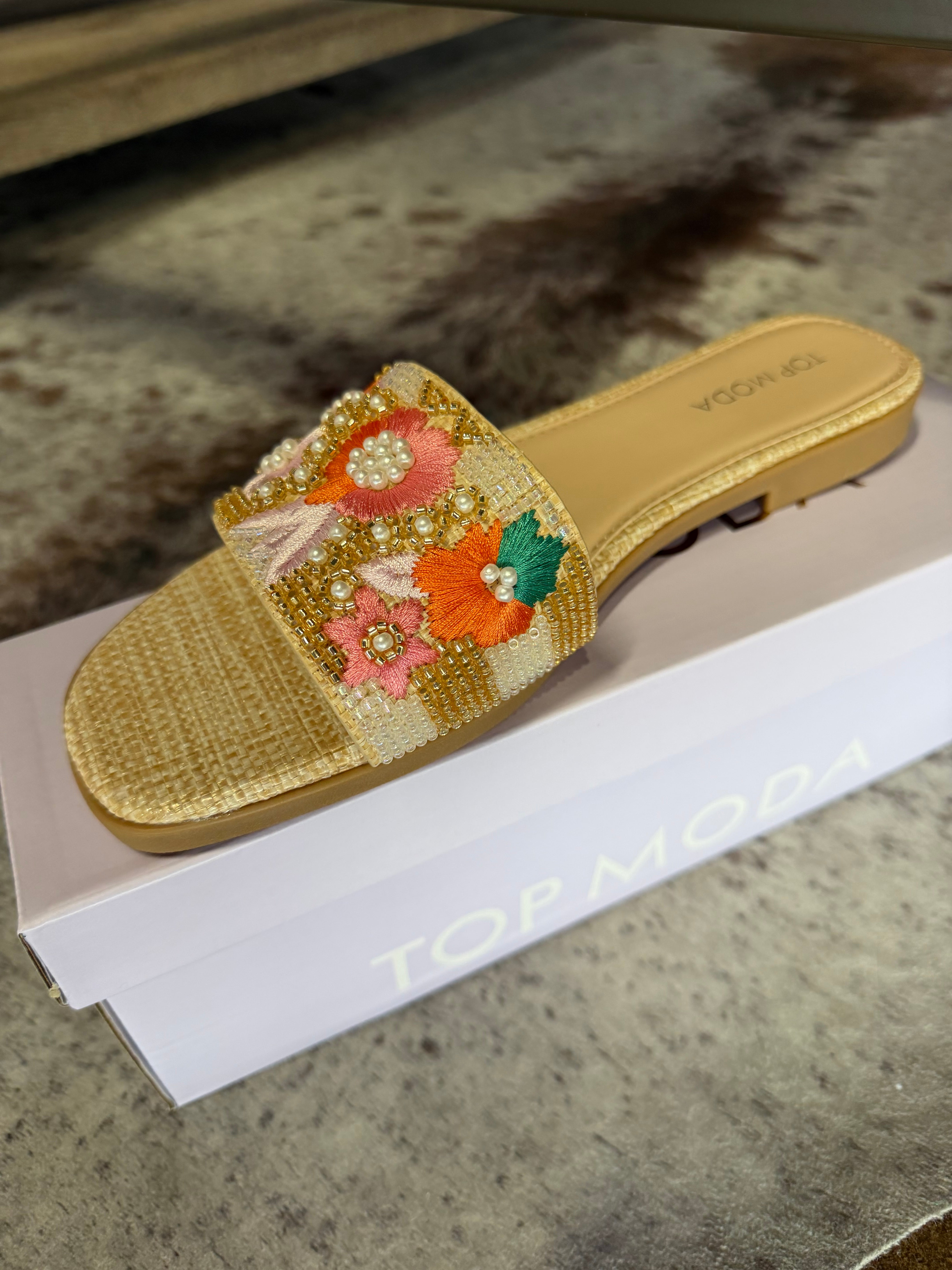 Maggie Flowers & Pearls Sandals