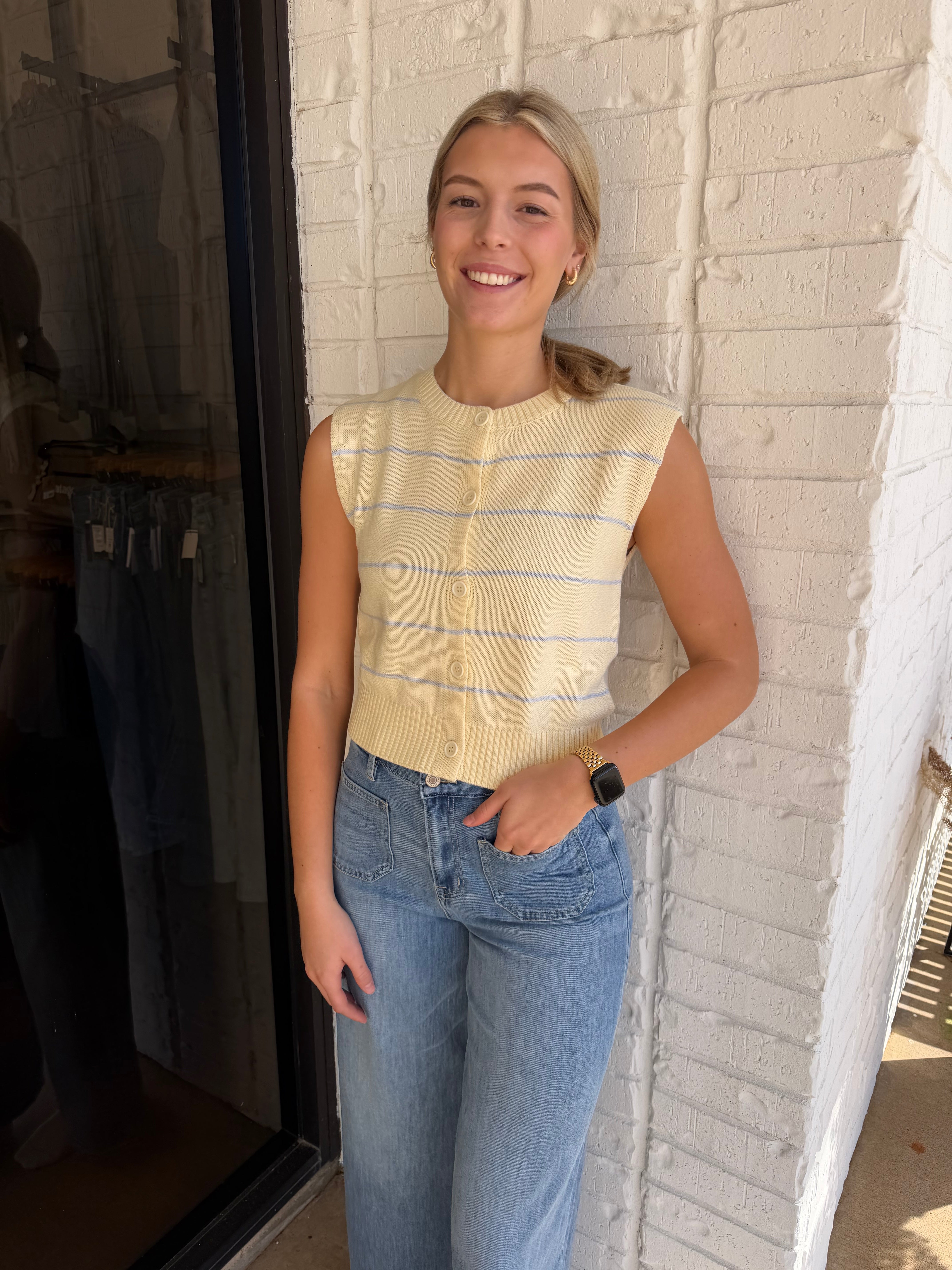 Stevie Sleeveless Sweater Top