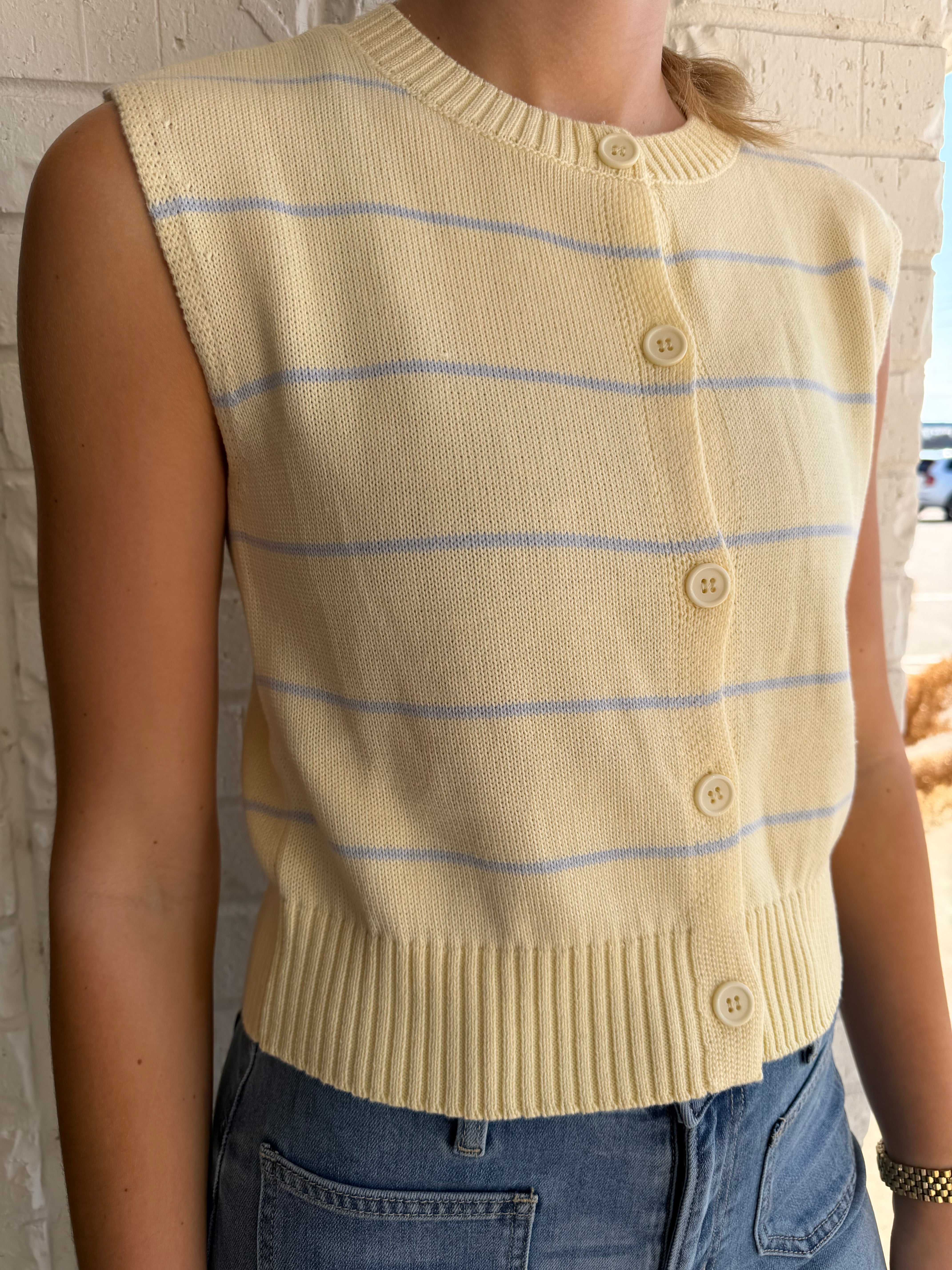 Stevie Sleeveless Sweater Top