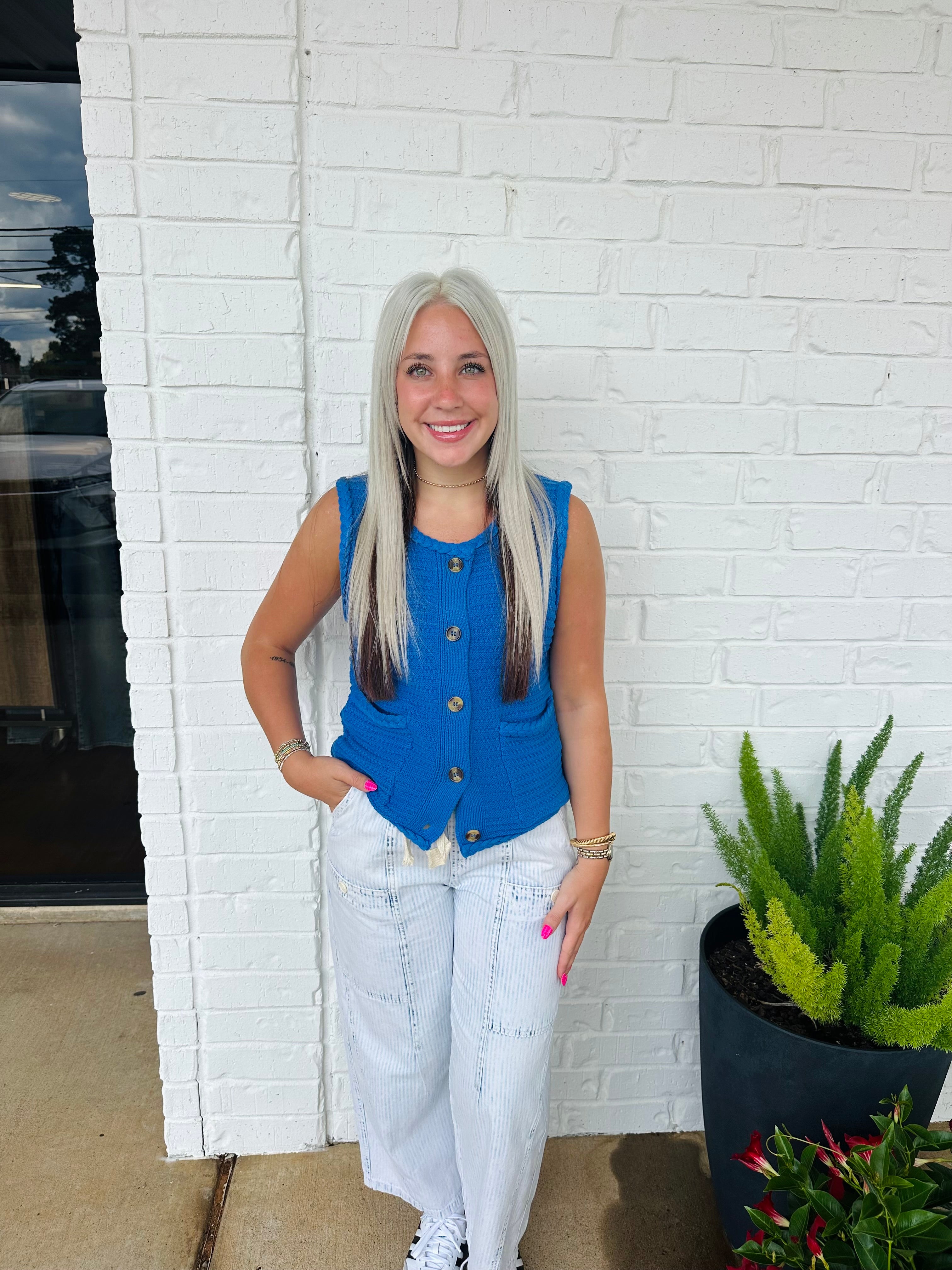 Striped and Faded Effect Baggie Pants