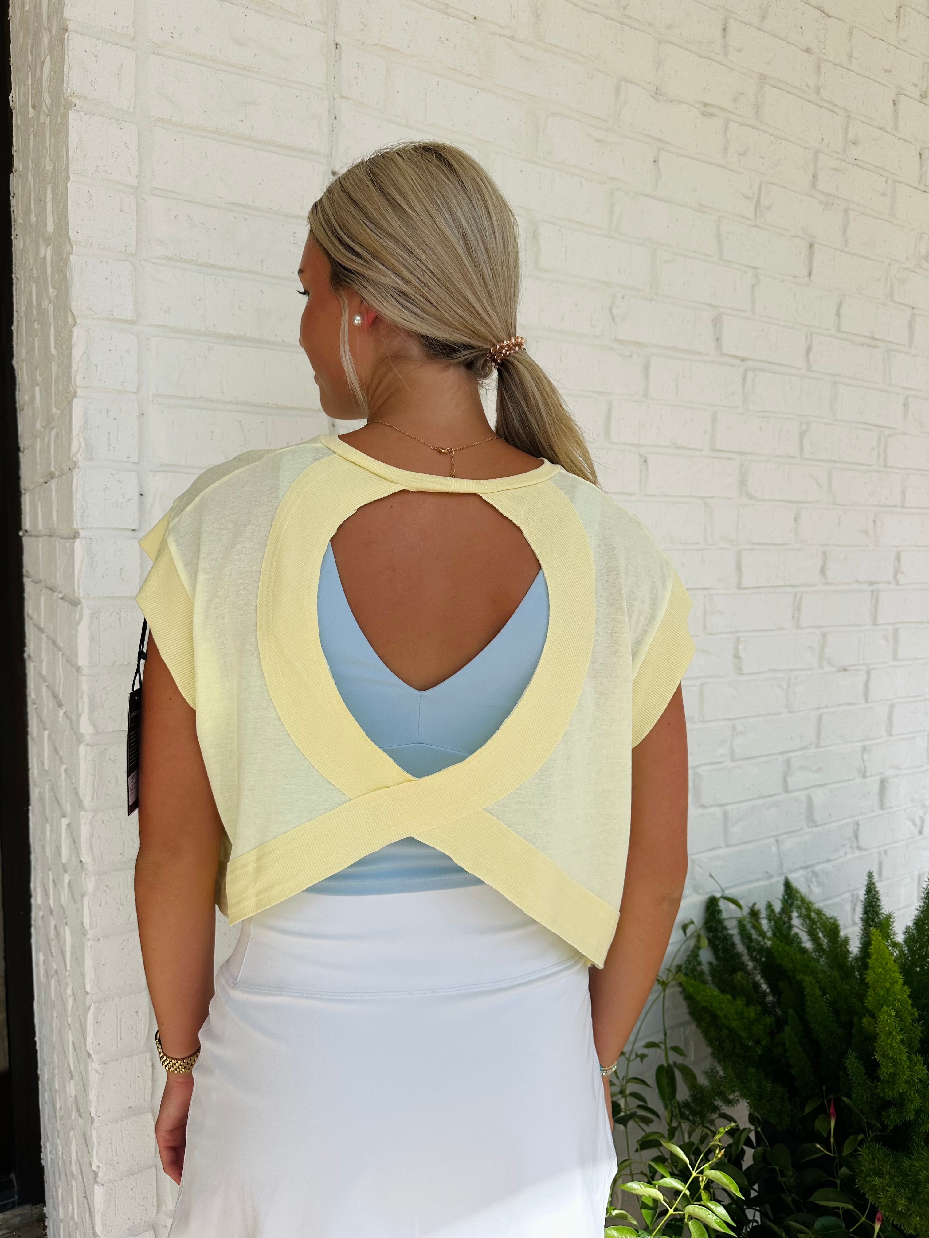 Cali Cut Out Back Cropped Top