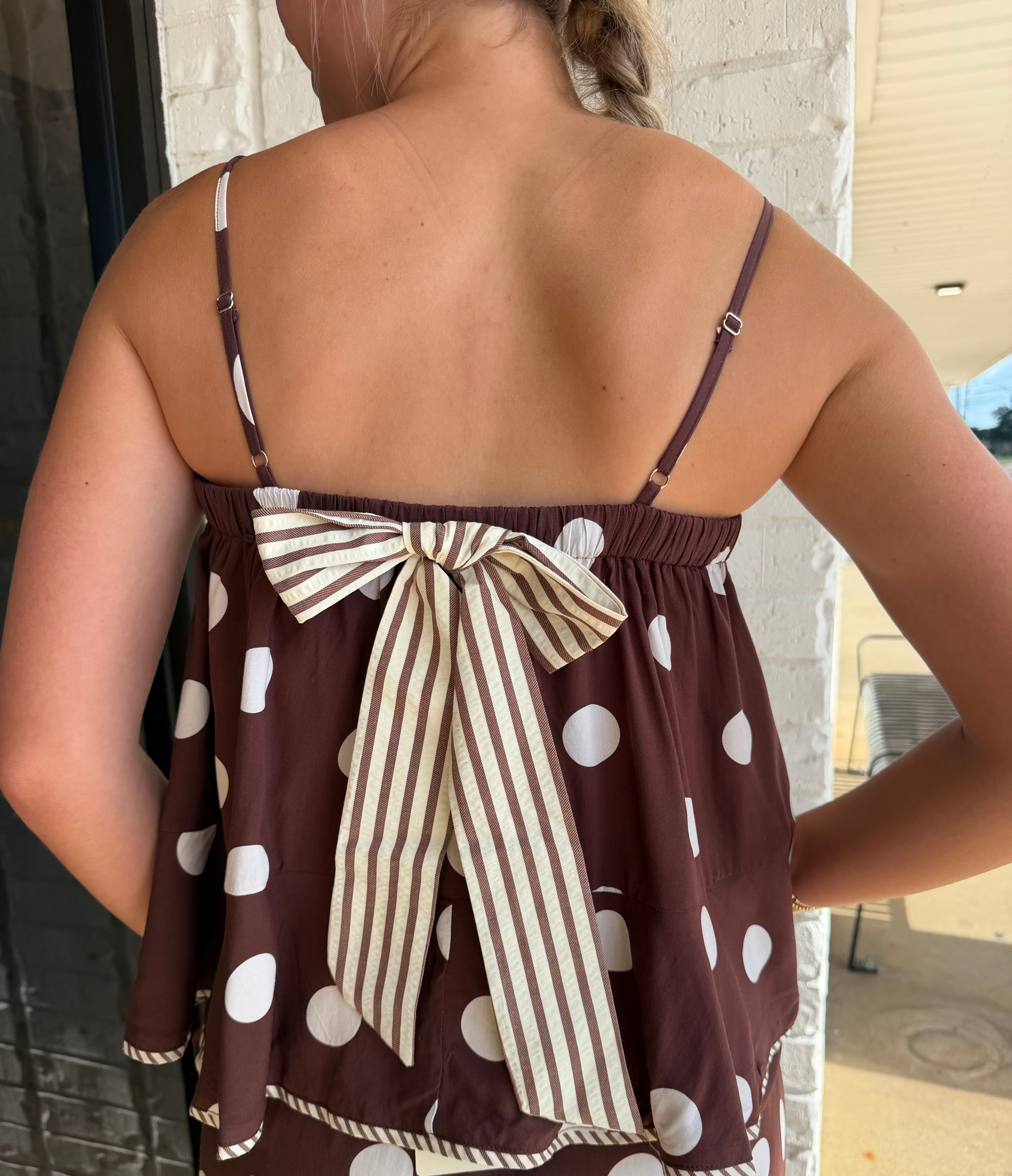 Hallie Entro Polka Dot Tank and Pants Set