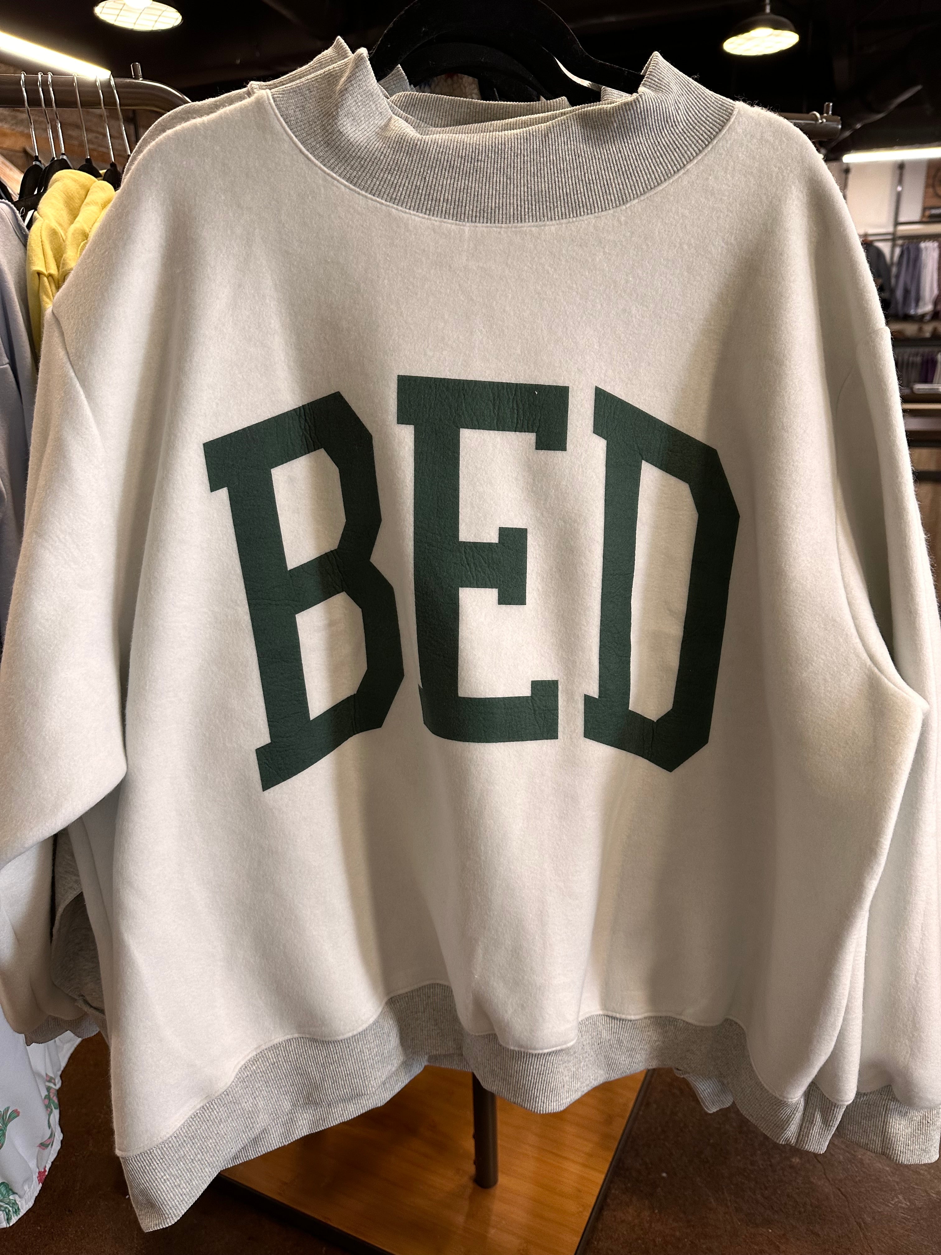 Oversized Reverse Mock Neck Sweatshirt
