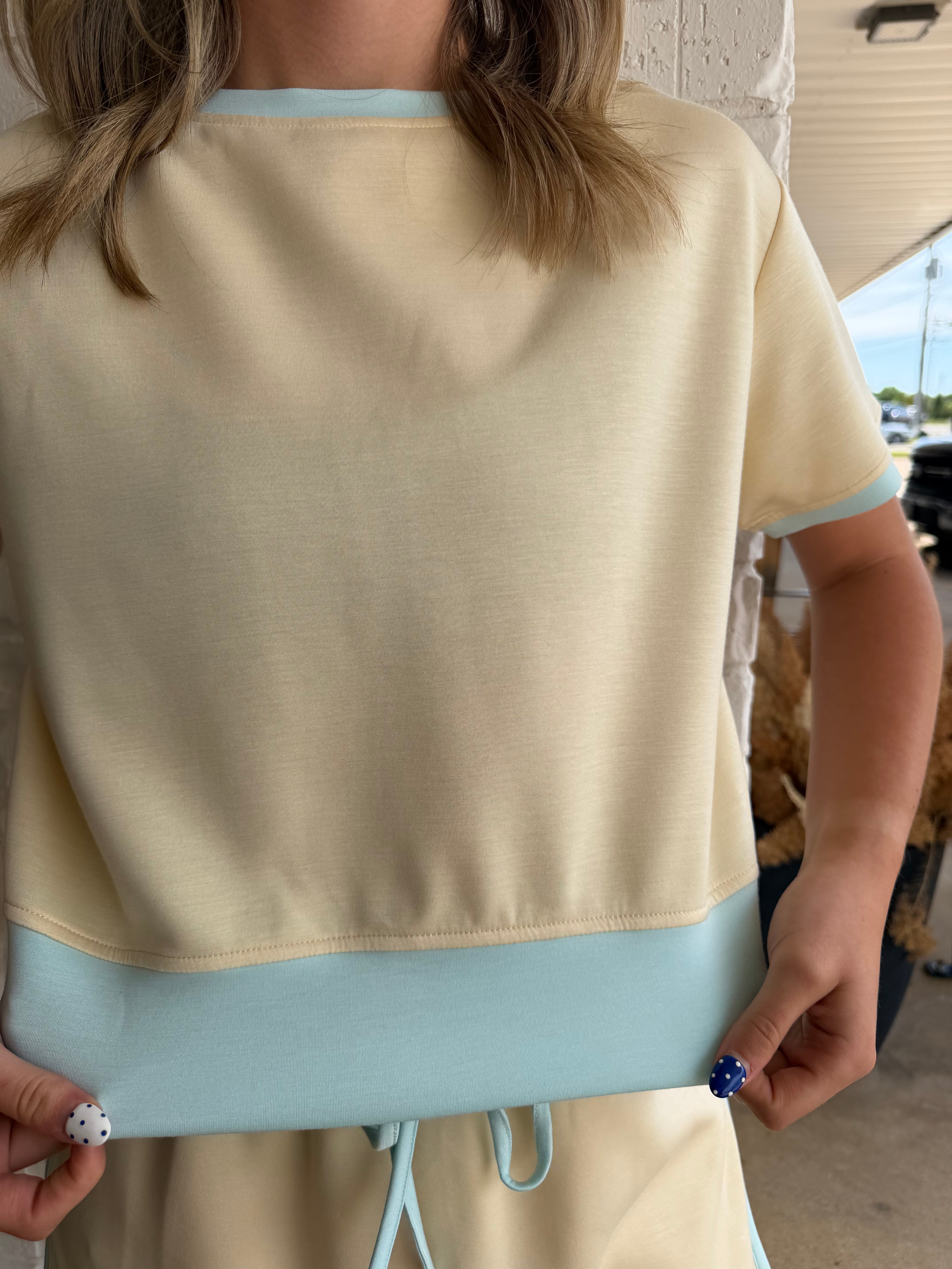 Color Block Skirt and Top Set