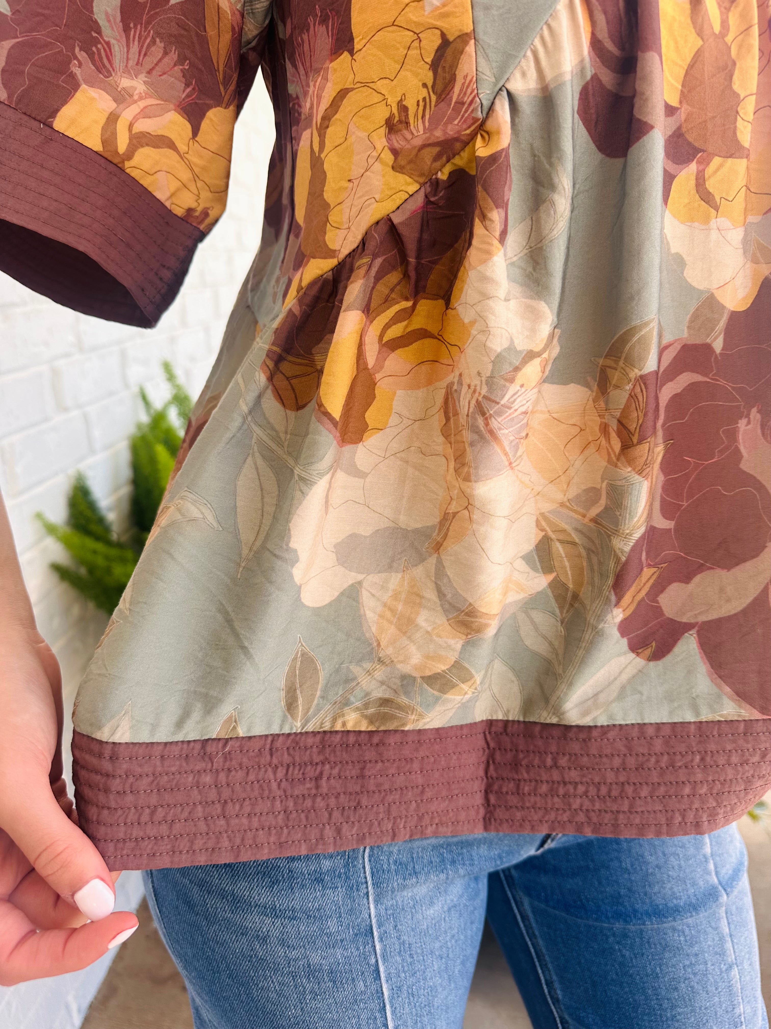 Fall Breeze Floral Top