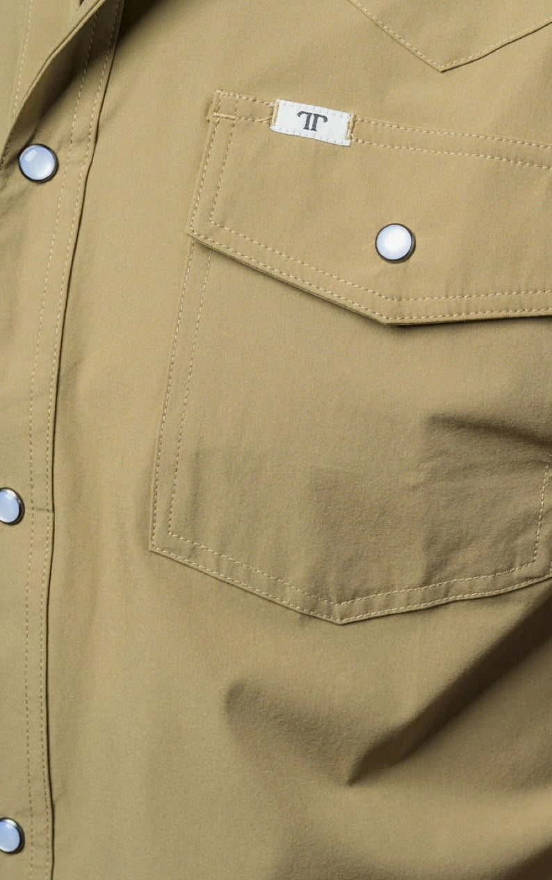 Ferrell Long Sleeve Solid Pearl Snap