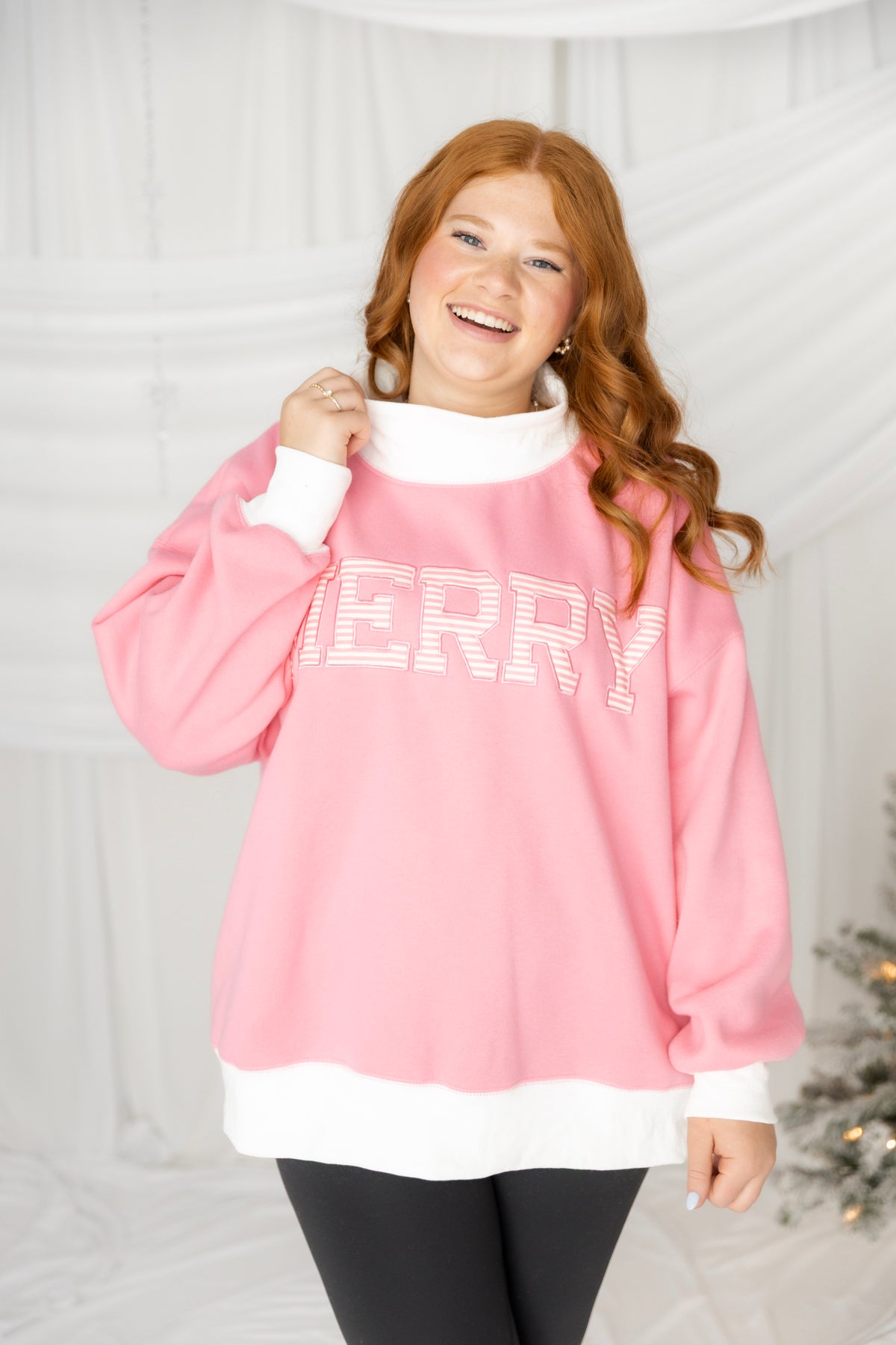Merry Moments Mock Neck Sweatshirt