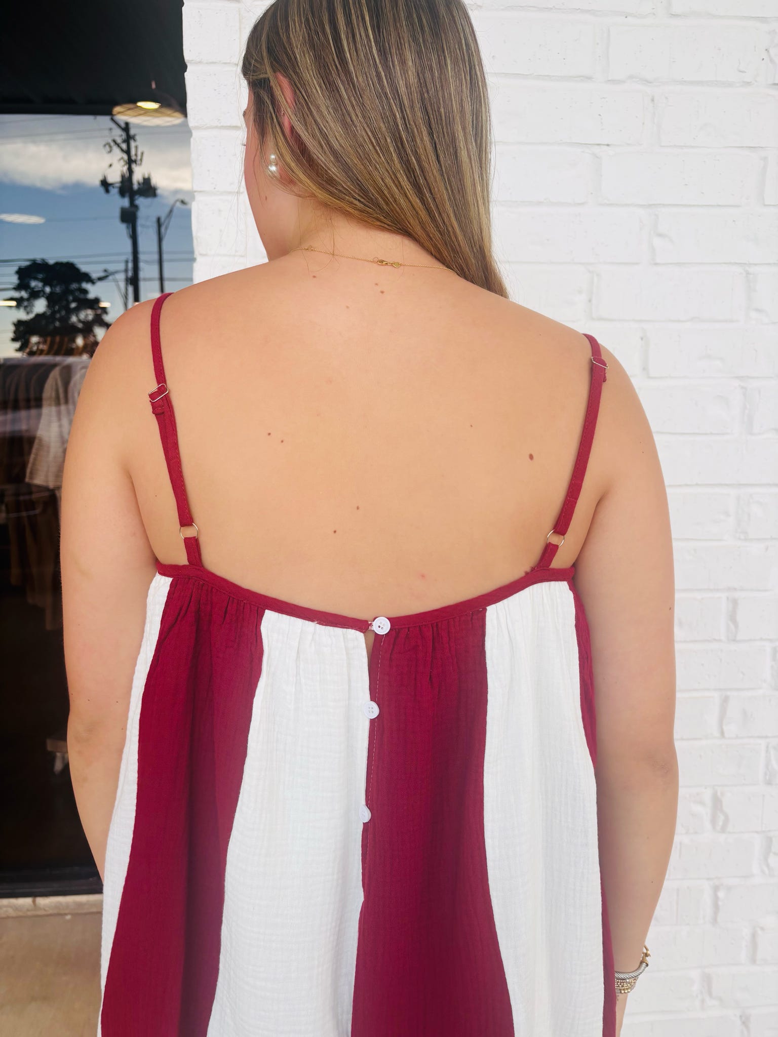 Striped Oversized Gameday Romper