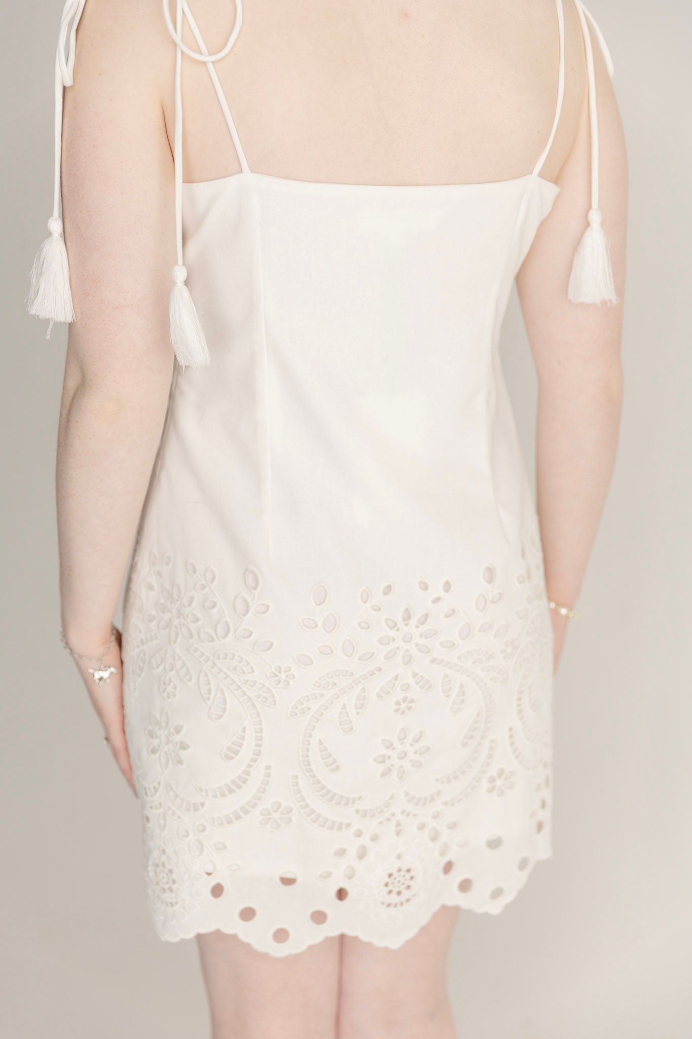 Emmy Embroidered Linen Mini Dress
