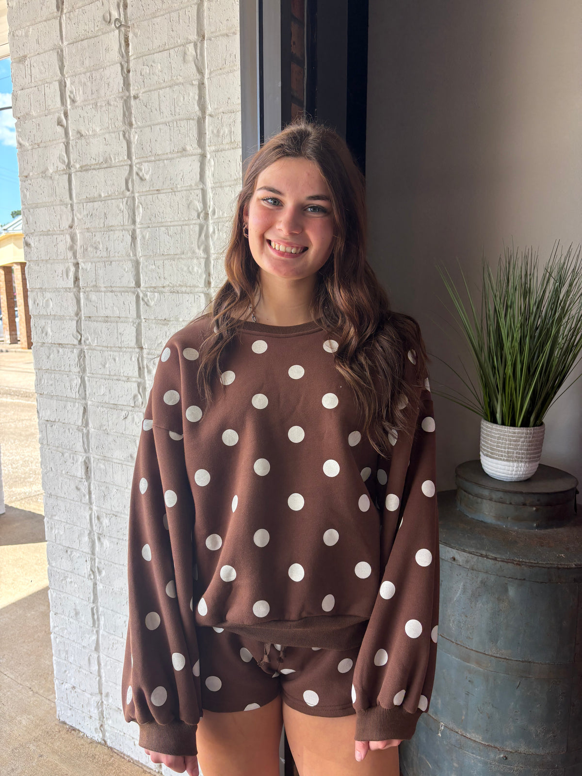 Avery Polka Dot Sweat Set