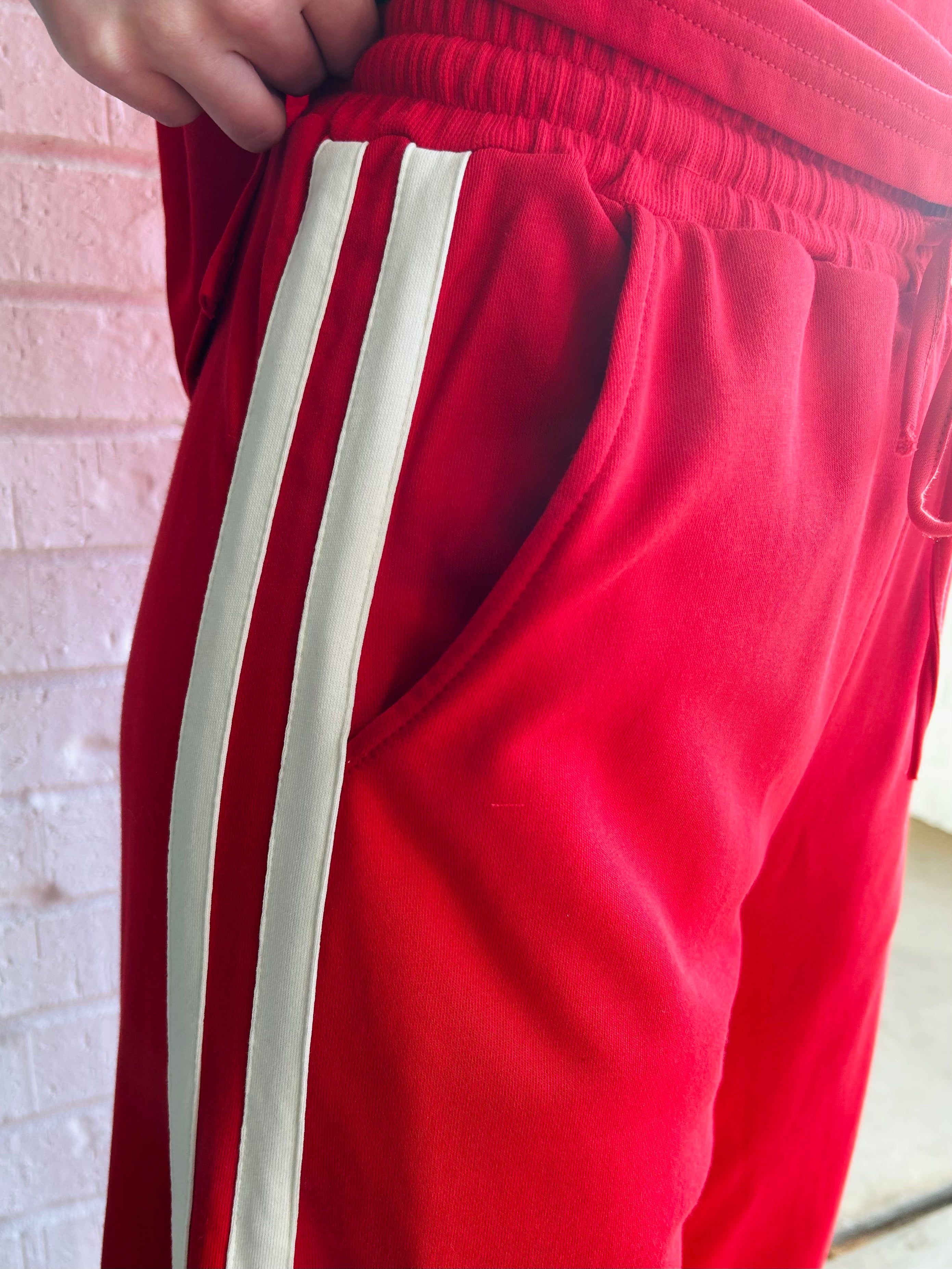 Relay Wide Leg Side Stripe Track Pants