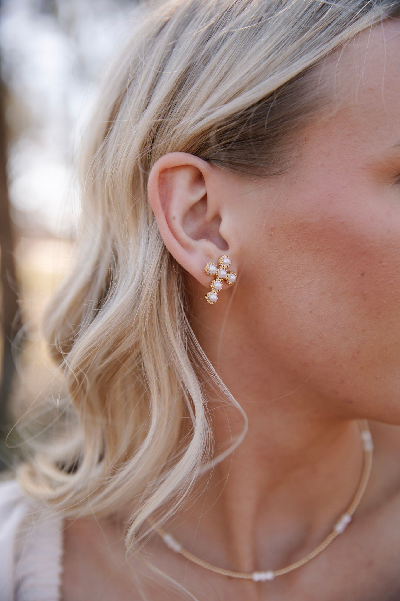 Serenity Pearl Stud Earrings