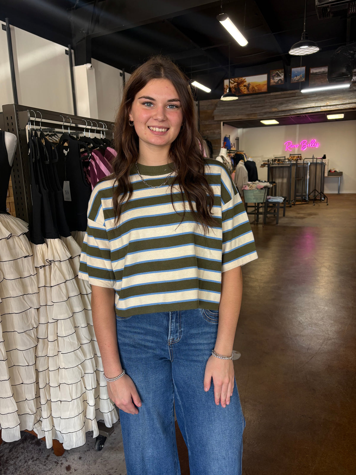 Cora Cropped Stripe Sweater