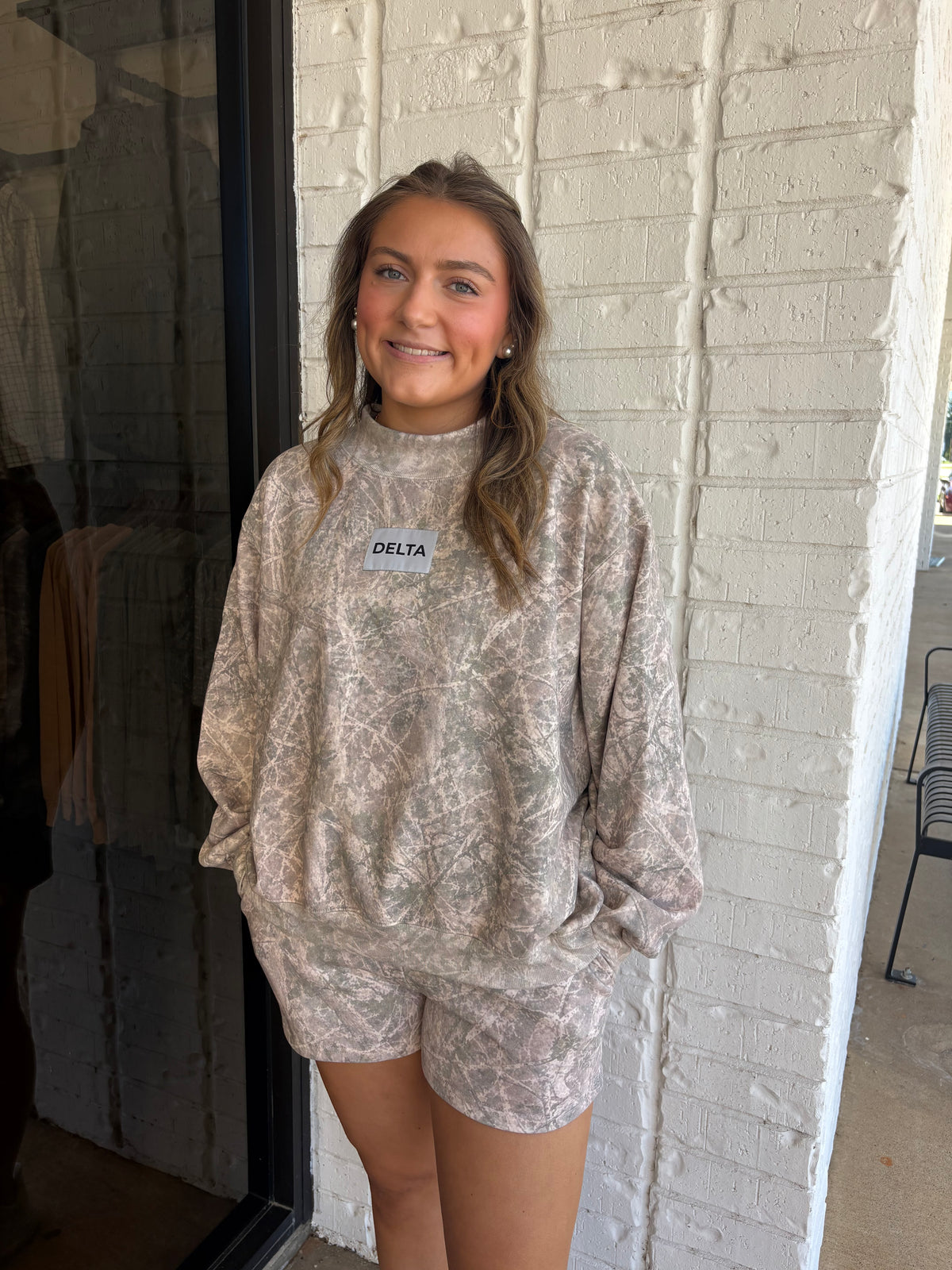 Delta White Washed Camo  Mockneck Set