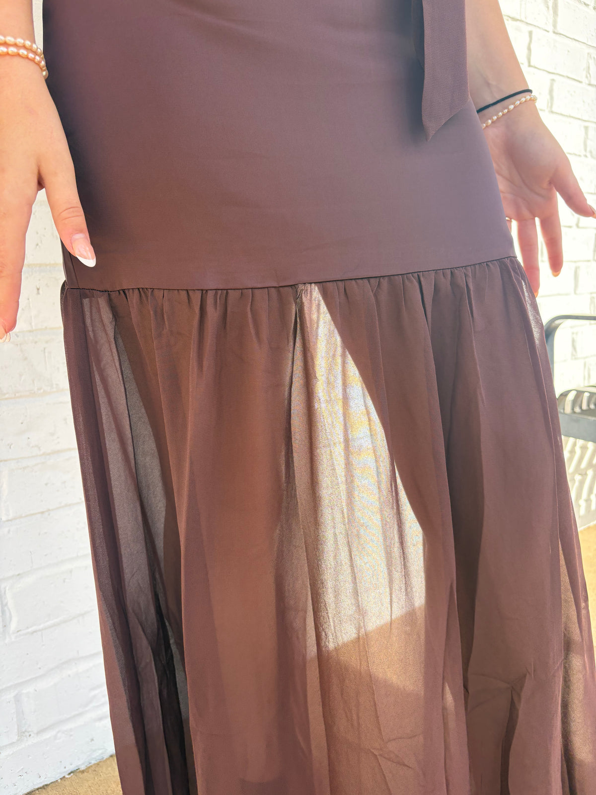 Meredith Detatched Scarf Maxi Dress
