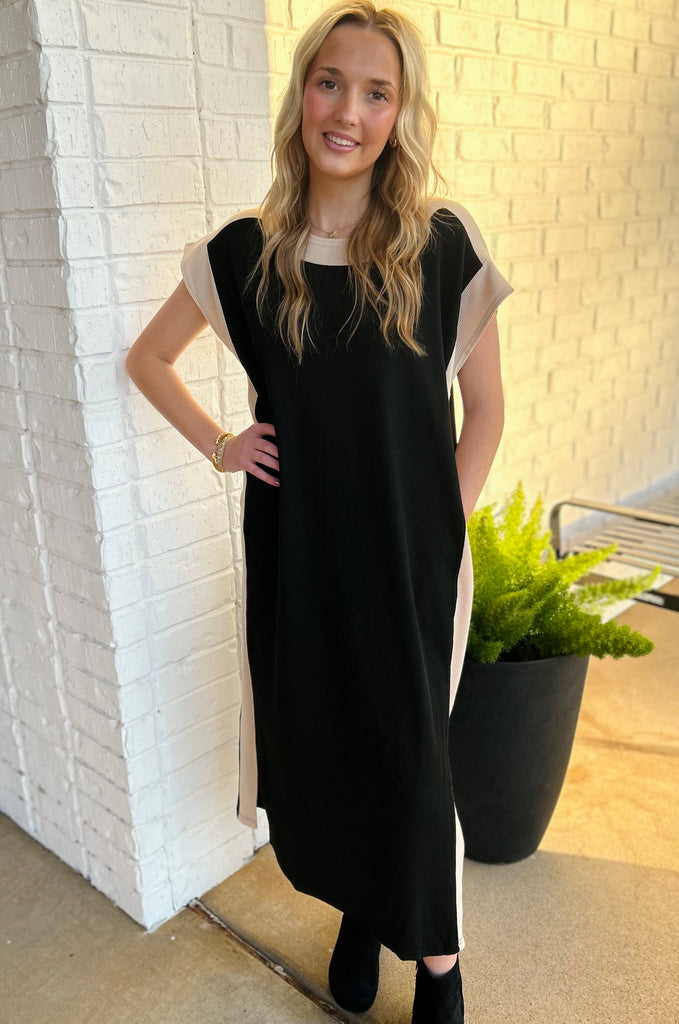 Lynn Cap Sleeve Tunic Maxi Dress