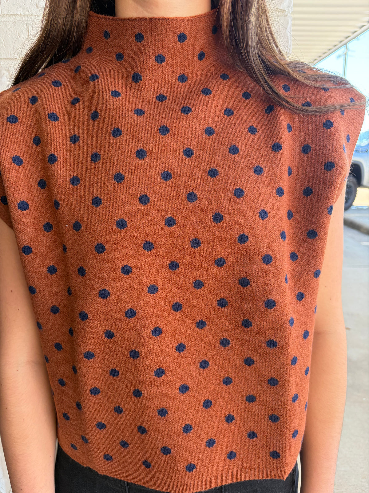 Perry Polkadot Sweater Top