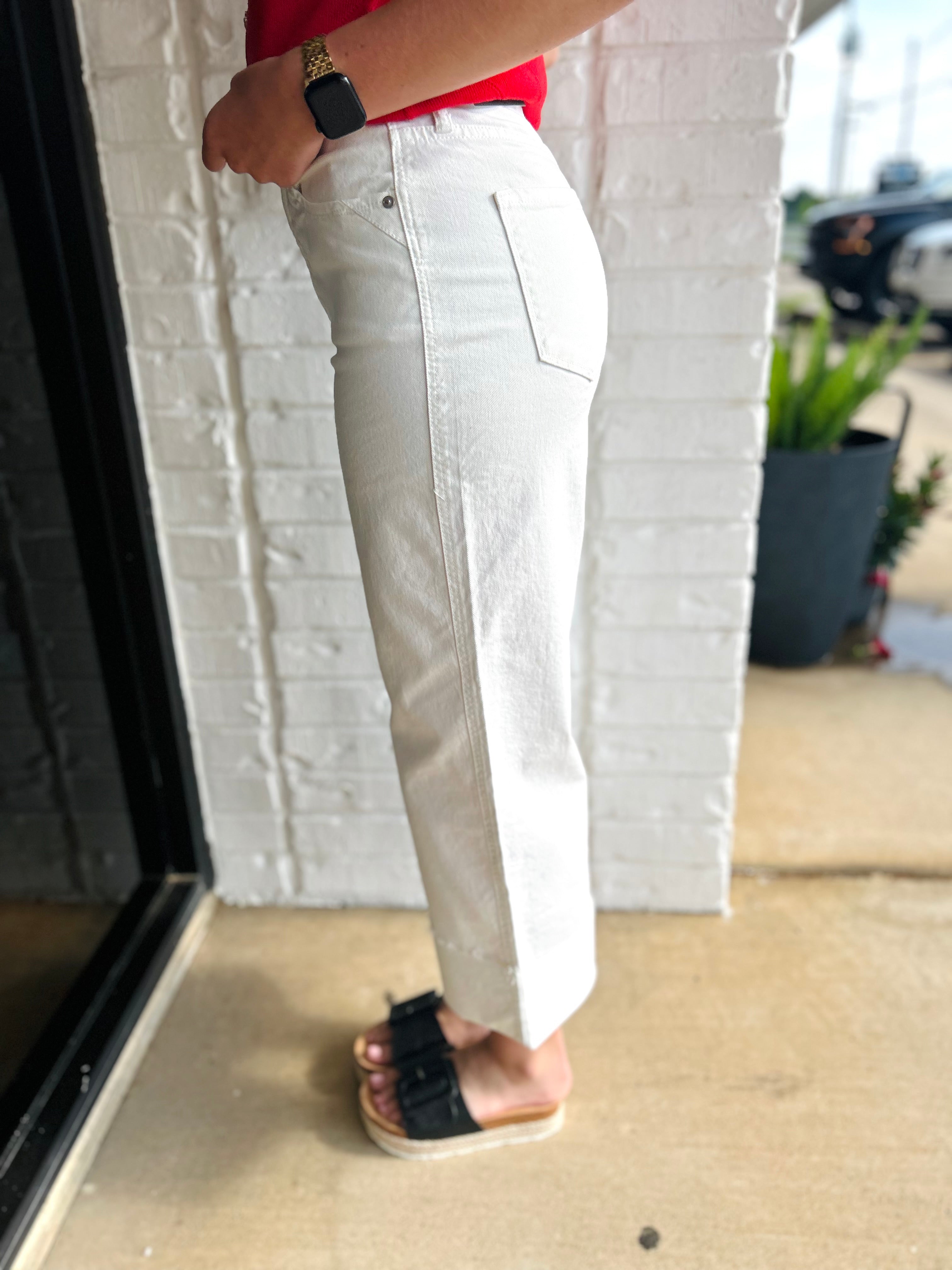 KanCan High Rise 90's Cropped Wide Leg Jeans