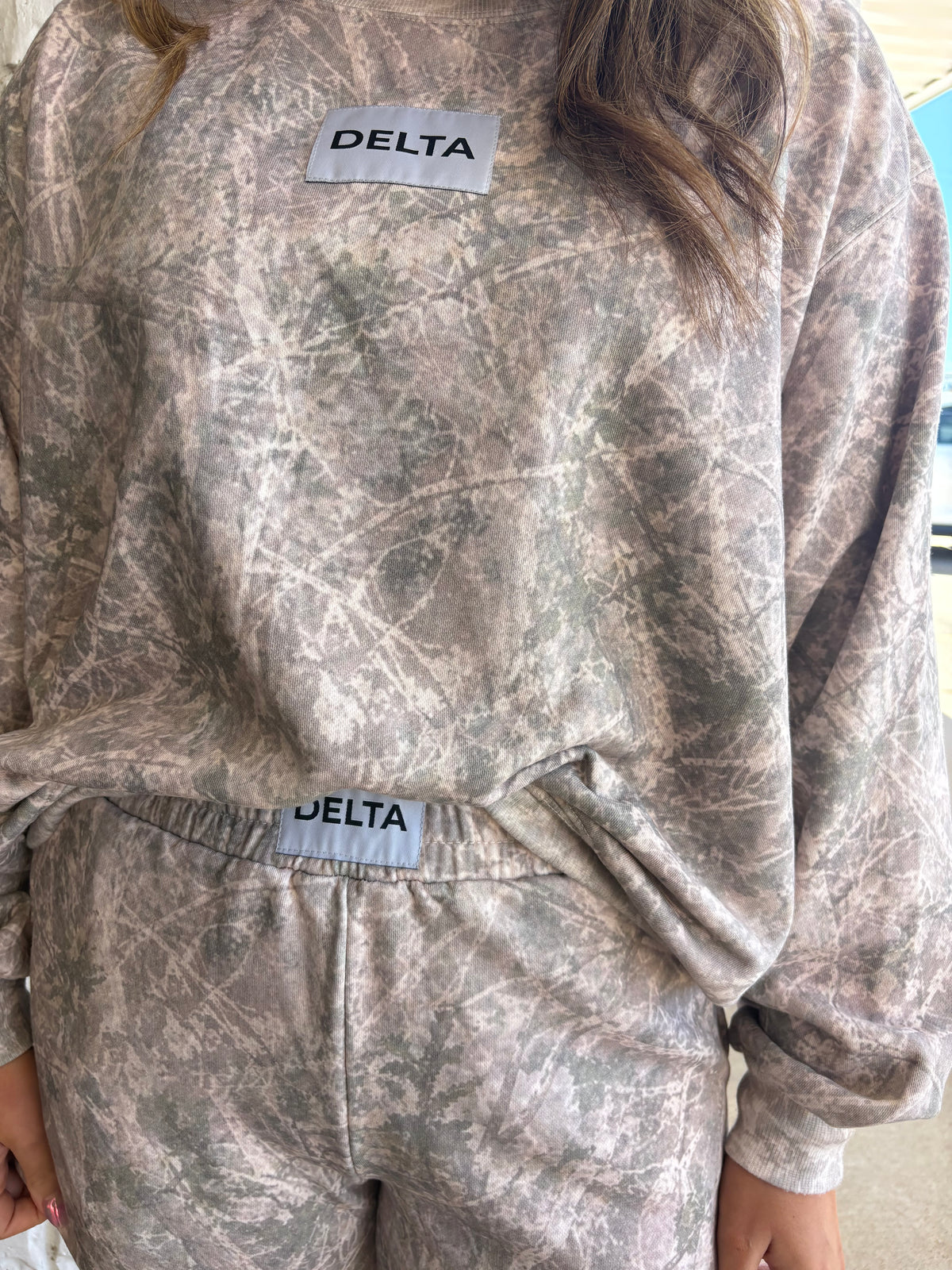 Delta White Washed Camo  Mockneck Set