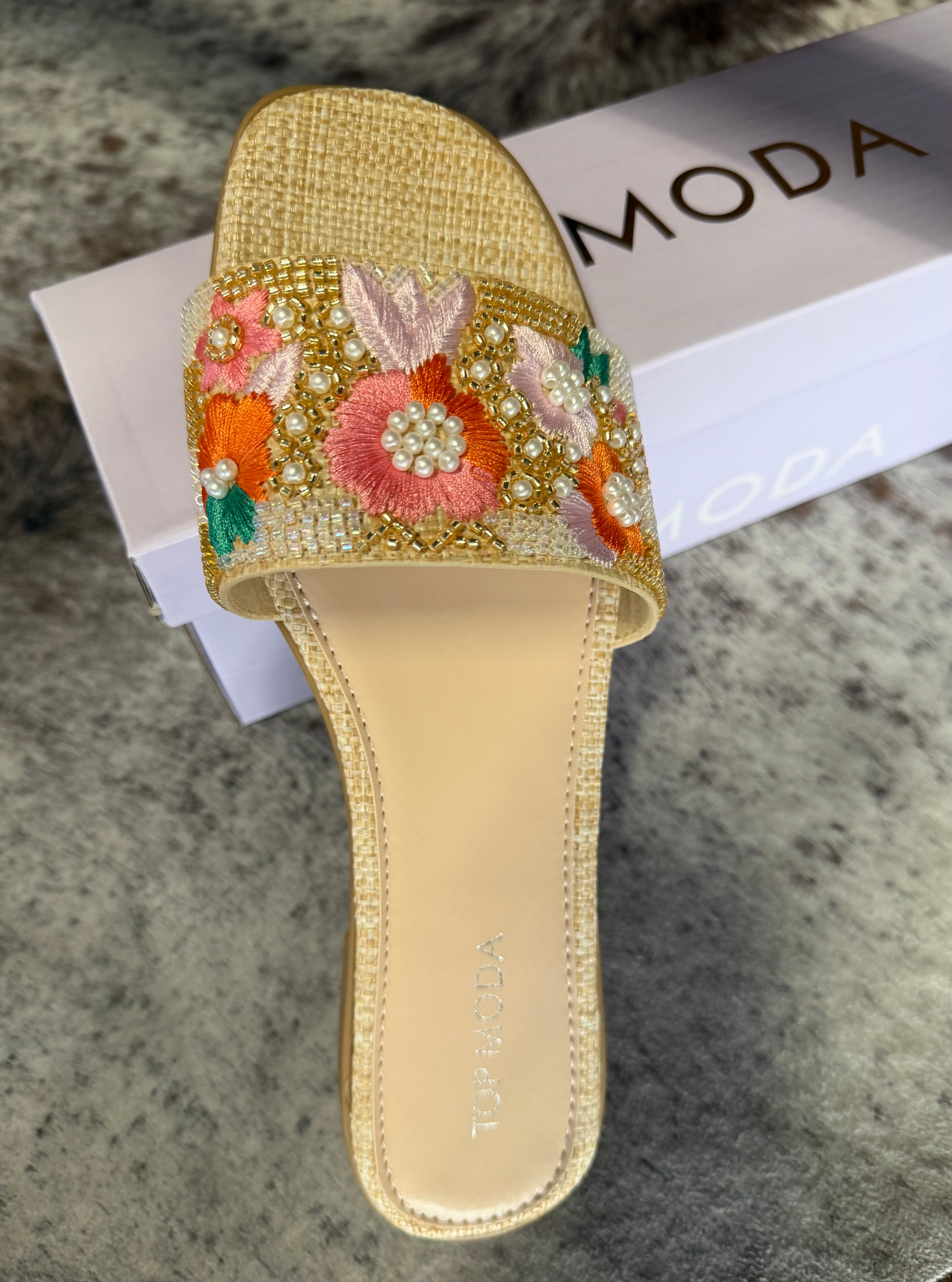 Maggie Flowers & Pearls Sandals