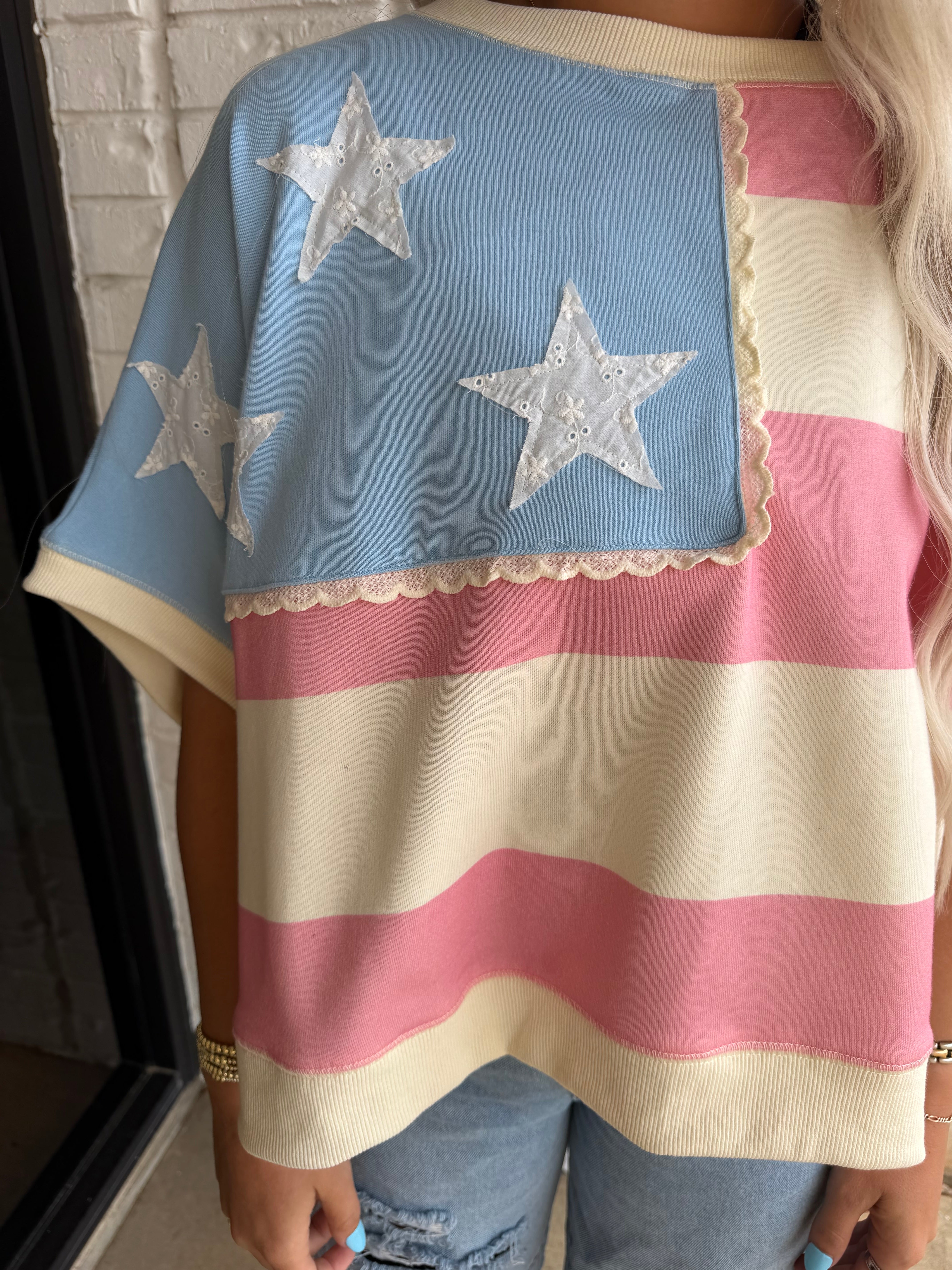 American Flag Stripped Shirt