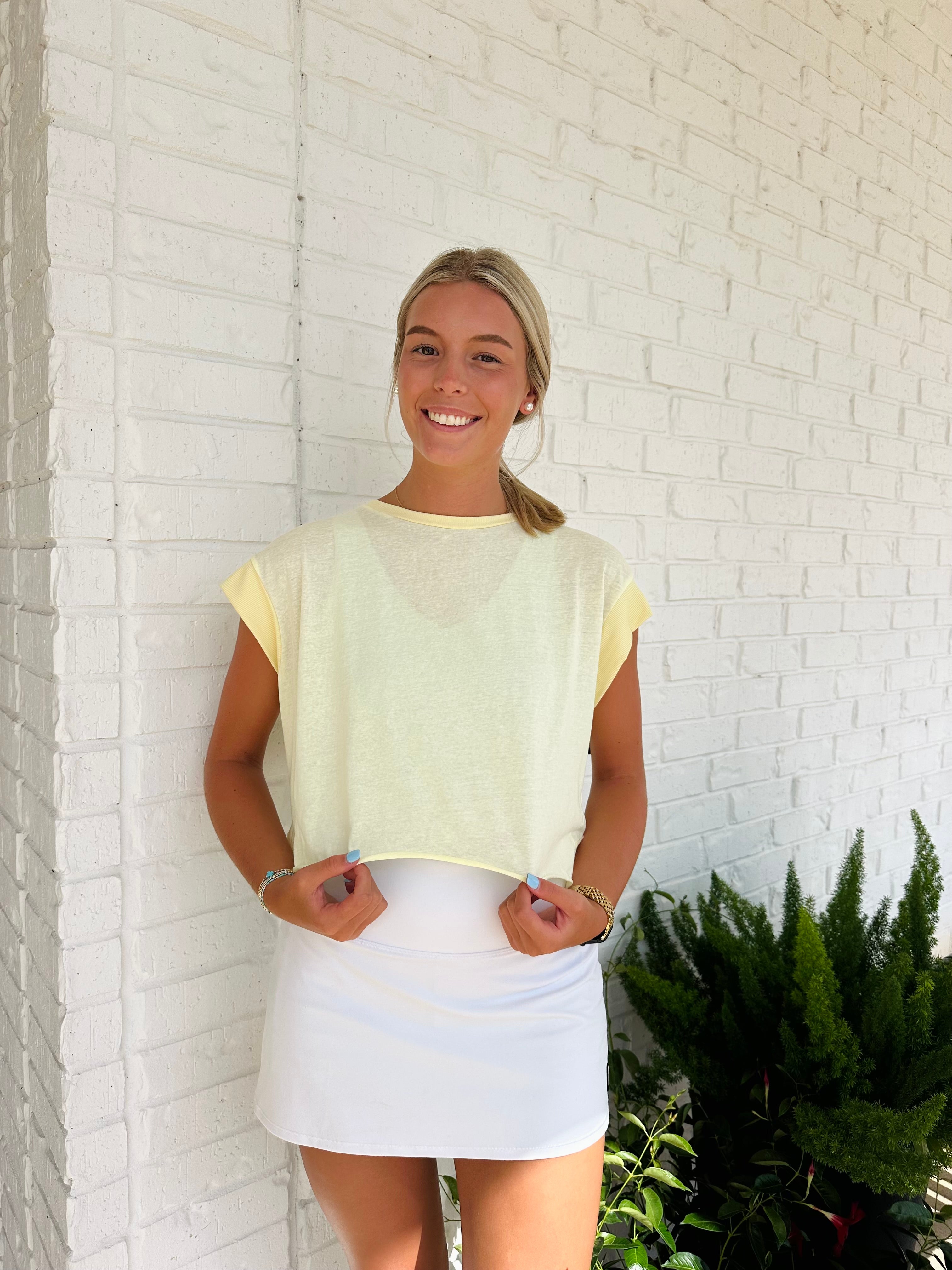 Cali Cut Out Back Cropped Top