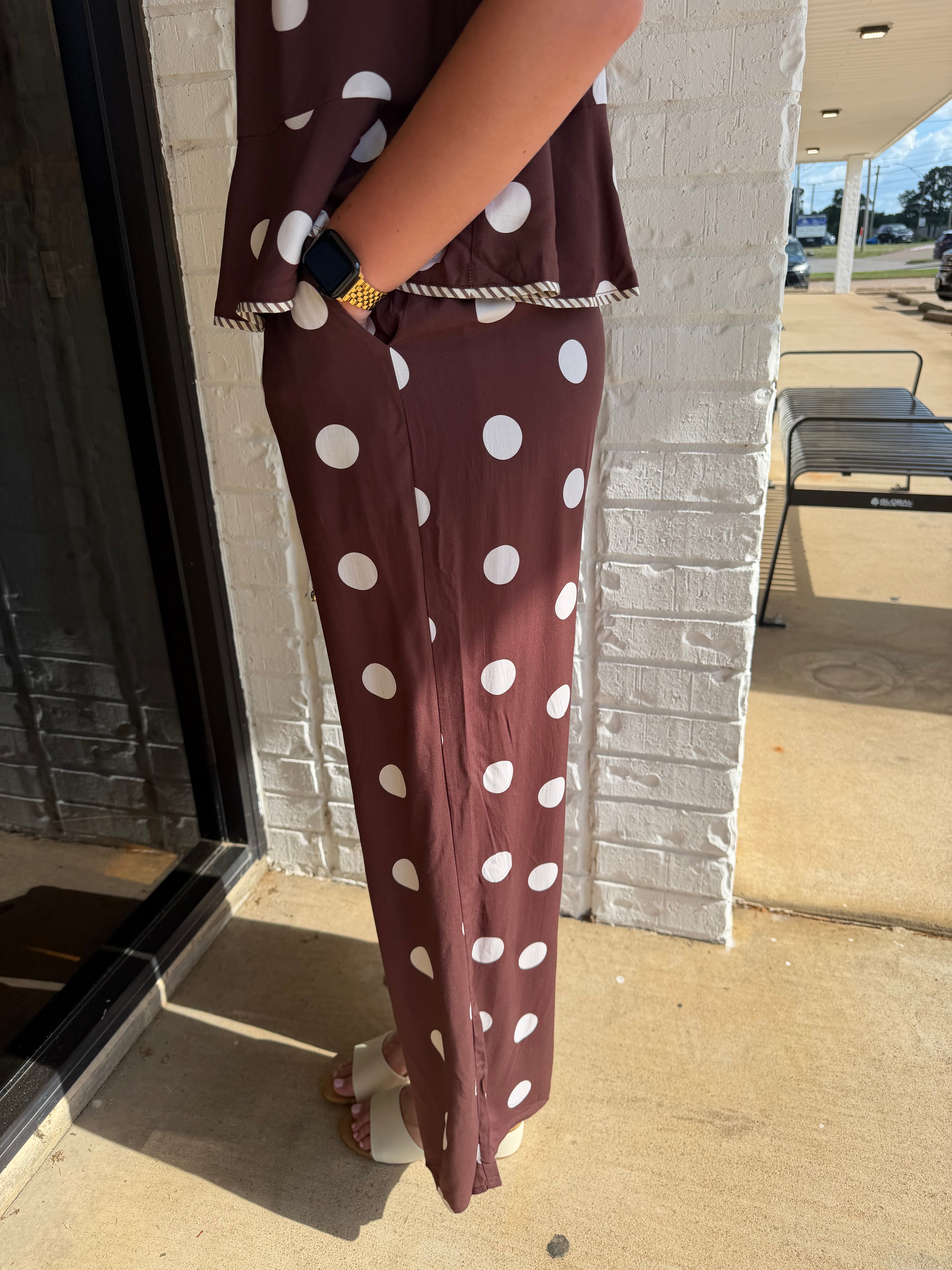 Hallie Entro Polka Dot Tank and Pants Set