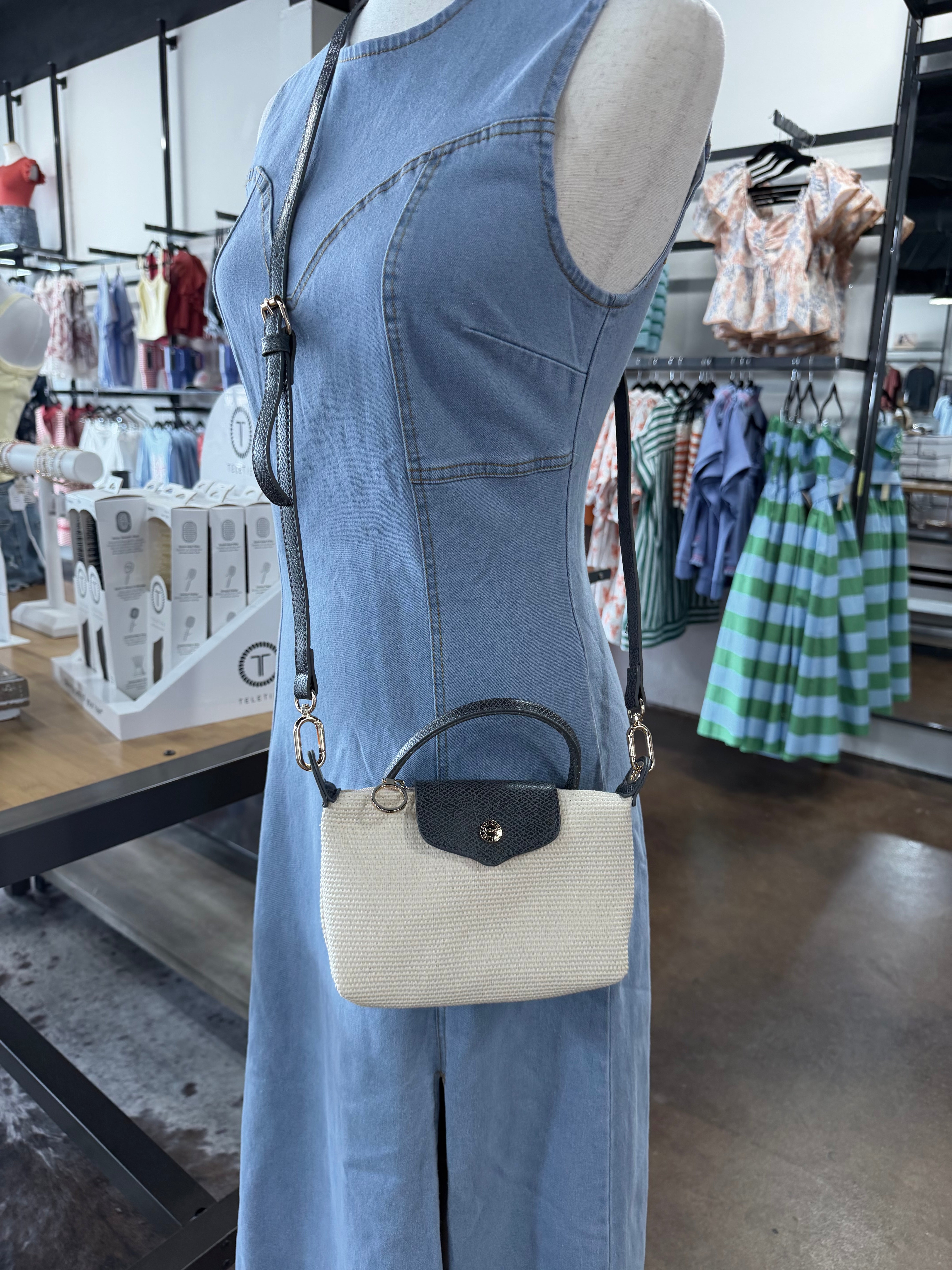 Lacey Straw Mini Crossbody Bag
