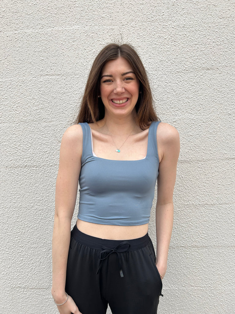 Square Neck Cropped Tank